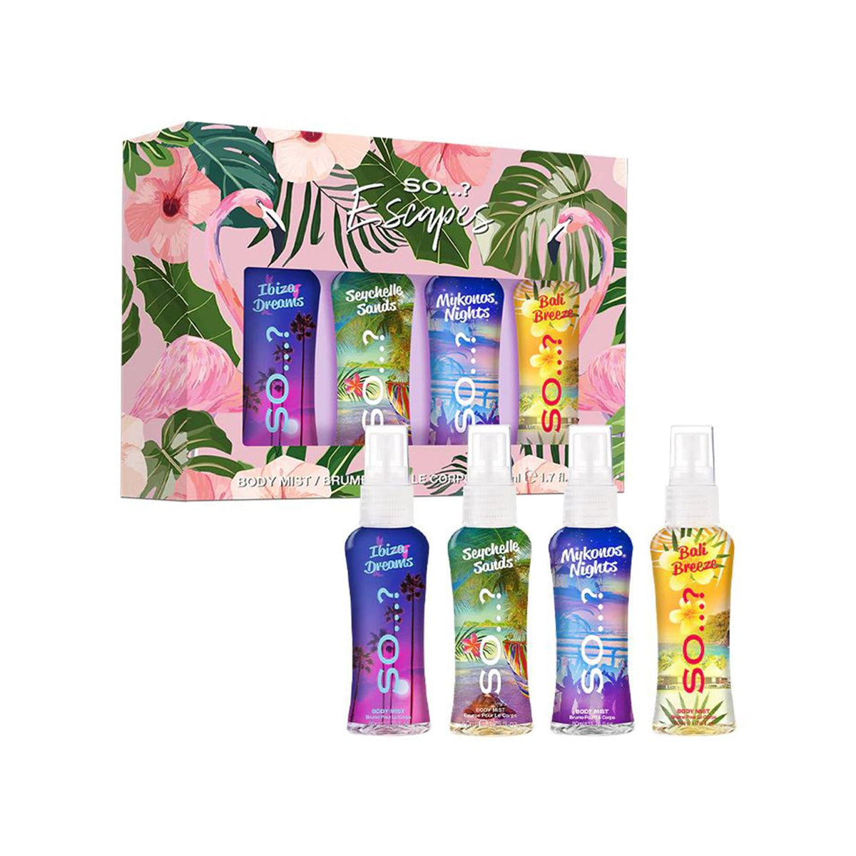 So...? Escapes Body Mist 4x 50ml Mini Set