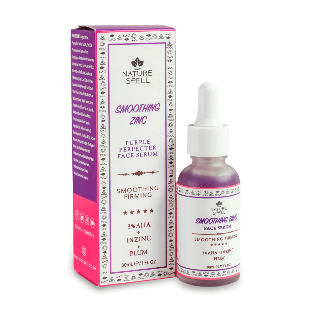 Nature Spell Smoothing Zinc Purple Perfecter Face Serum 30ml Bottle
