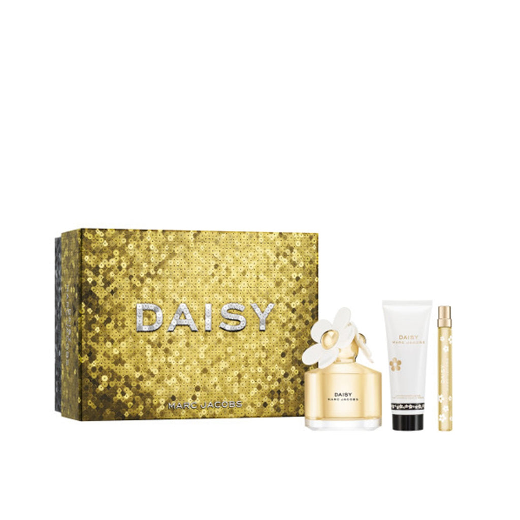 Marc Jacobs Daisy Eau De Toilette 100ml, Body Lotion 75ml & Travel Spray 10ml Gift Set