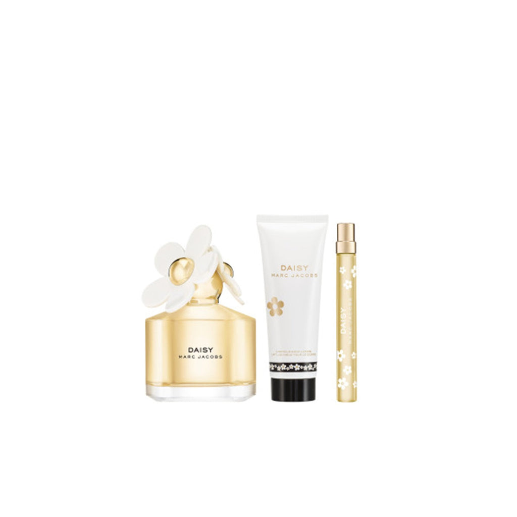 Marc Jacobs Daisy Eau De Toilette 100ml, Body Lotion 75ml & Travel Spray 10ml Gift Set