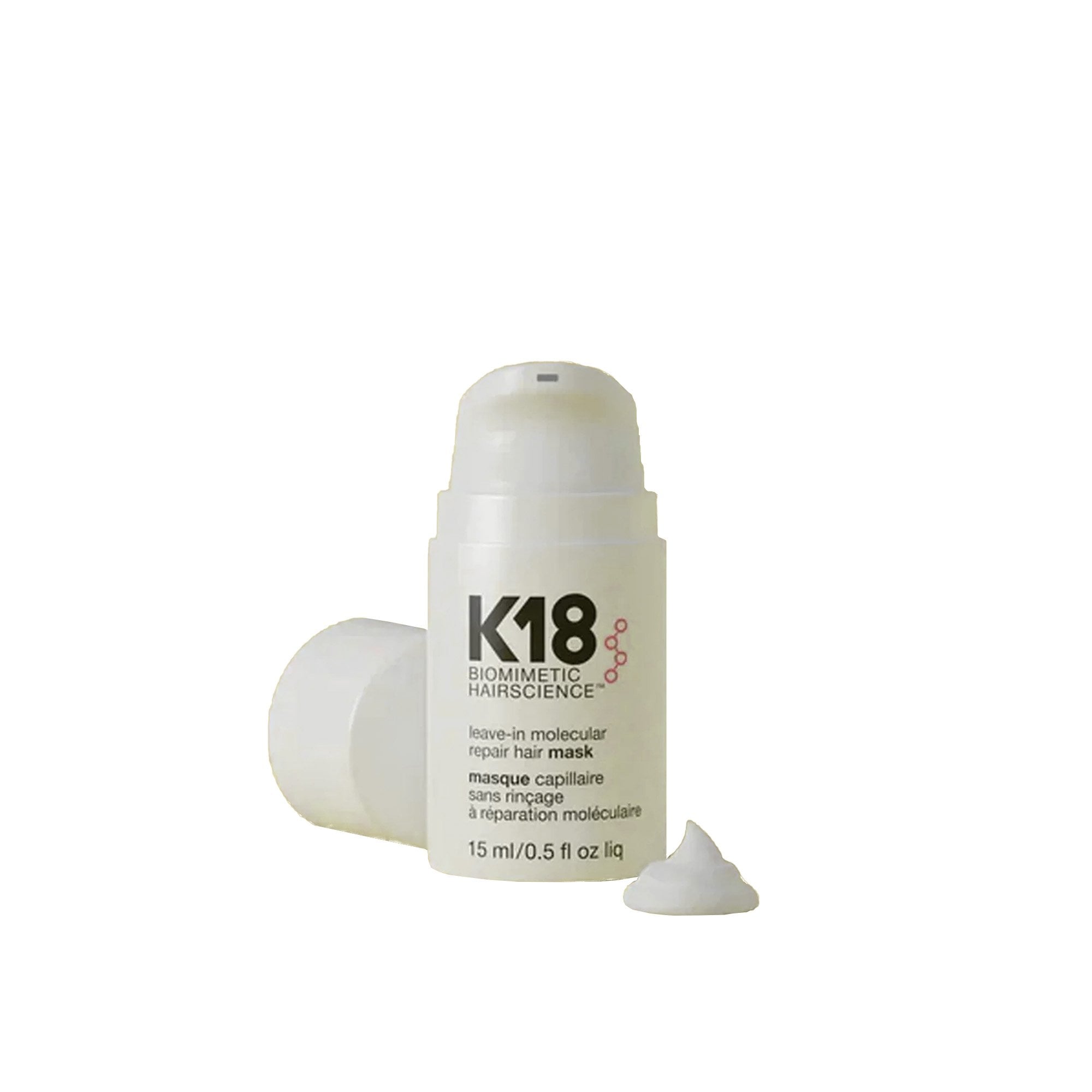 K18 Leave-In Molecular Repair Hair Mask 15ml Pump Dispenser