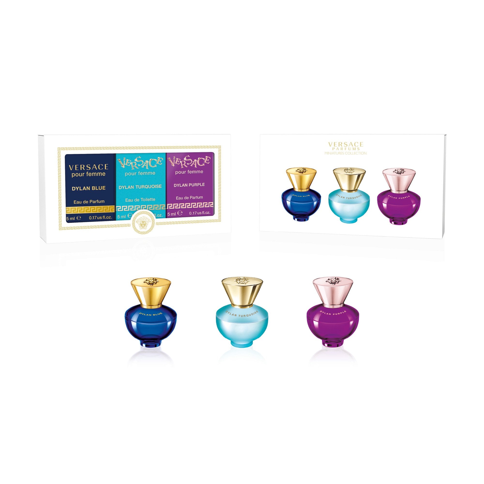 Versace Womens Miniature Collection Eau De Parfum 3pcs x 5ml Gift Set