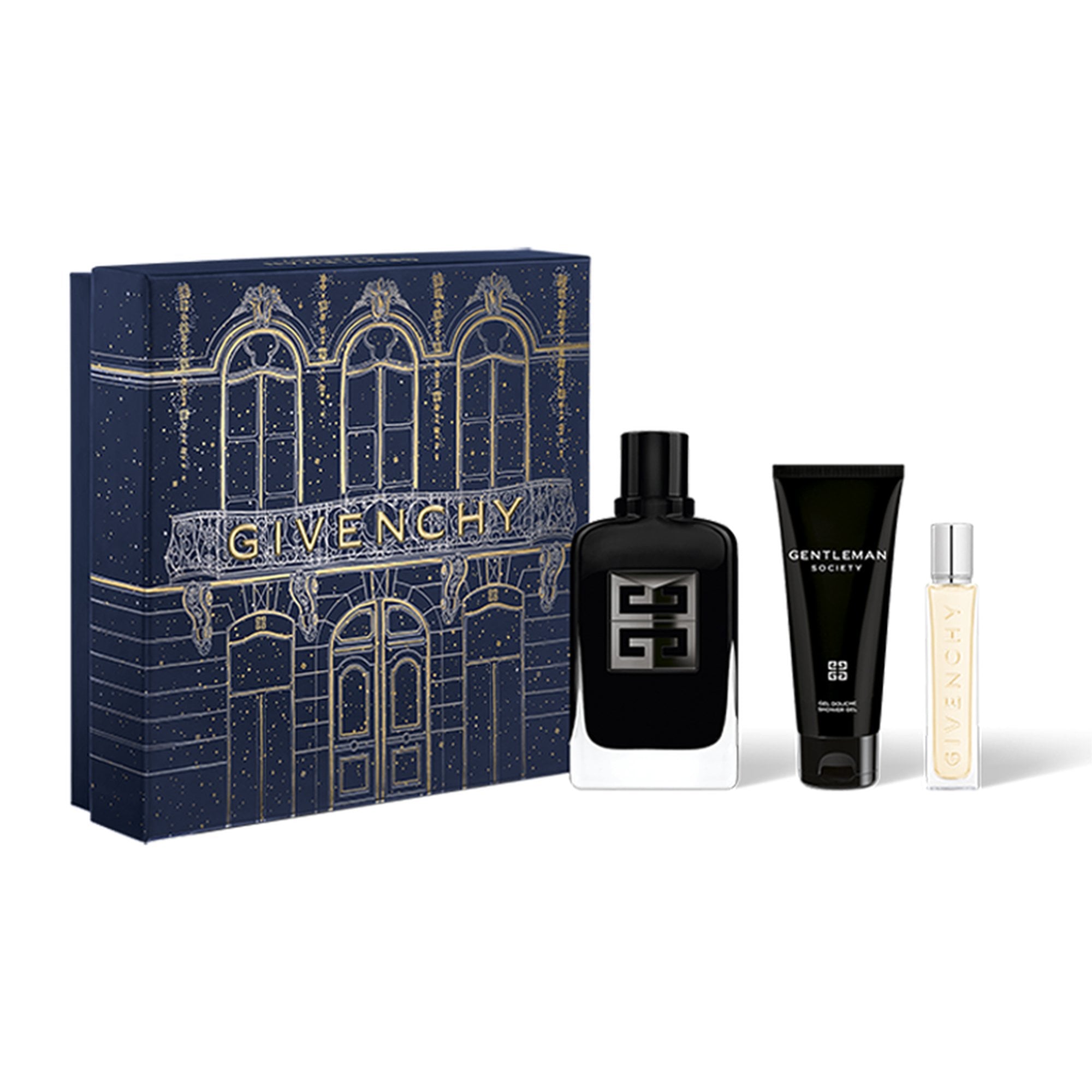 Givenchy Gentleman Society Extreme 100ml & Shower Gel 75ml, Travel Spray 12.5ml Gift Set