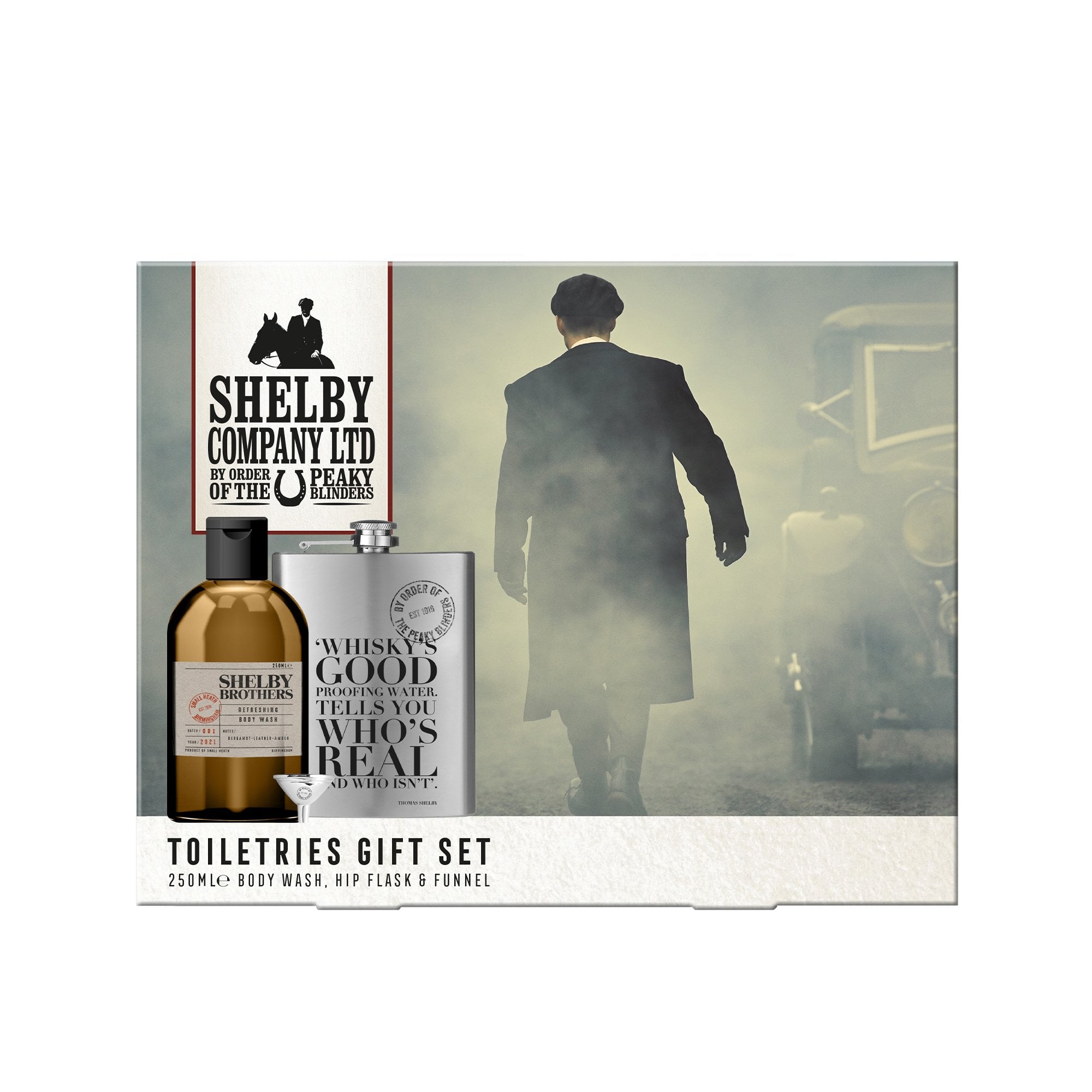 Peaky Blinders Body Wash 250ml & Hip Flask & Funnel Gift Set