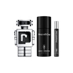 Rabanne Phantom Eau De Toilette 100ml & Deodorant 150ml & Travel Spray 10ml Gift Set - Silver