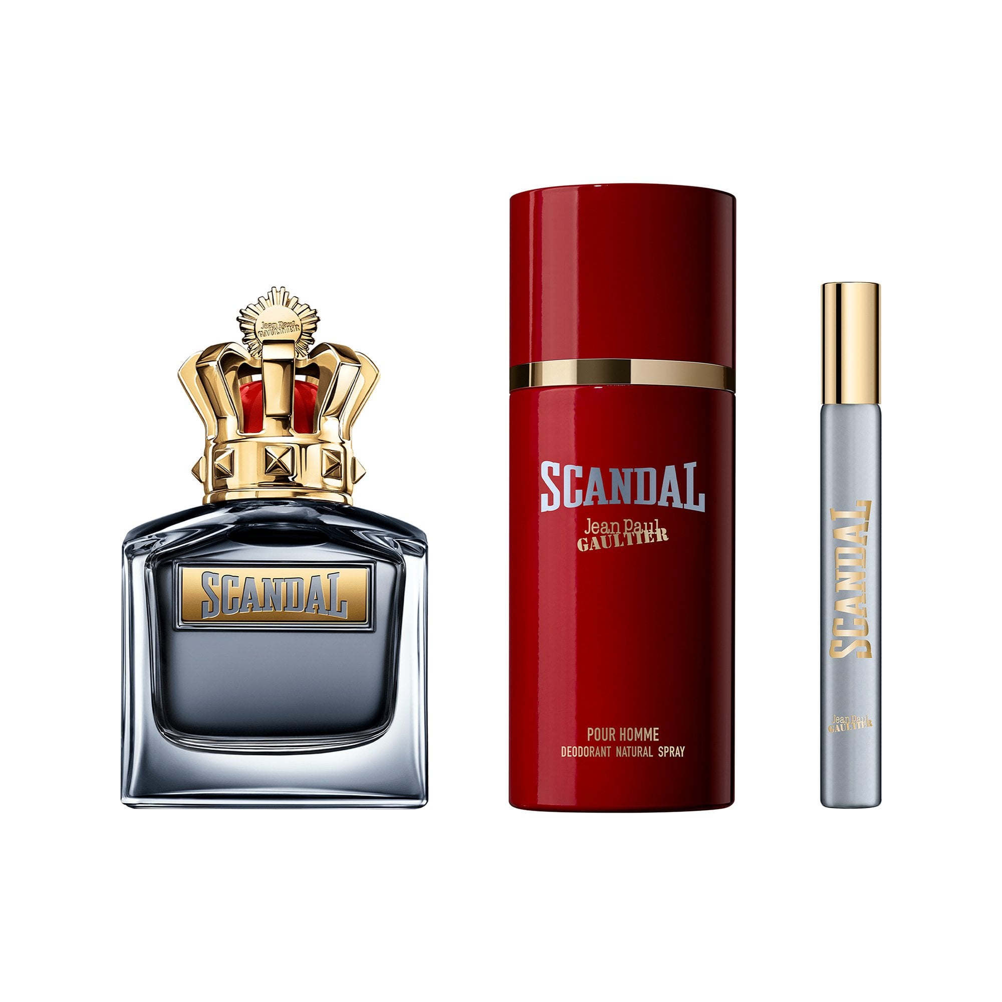 Jean Paul Gaultier Scandal Pour Homme Eau De Toilette 100ml & Deodorant 150ml & Mini 10ml Gift Set