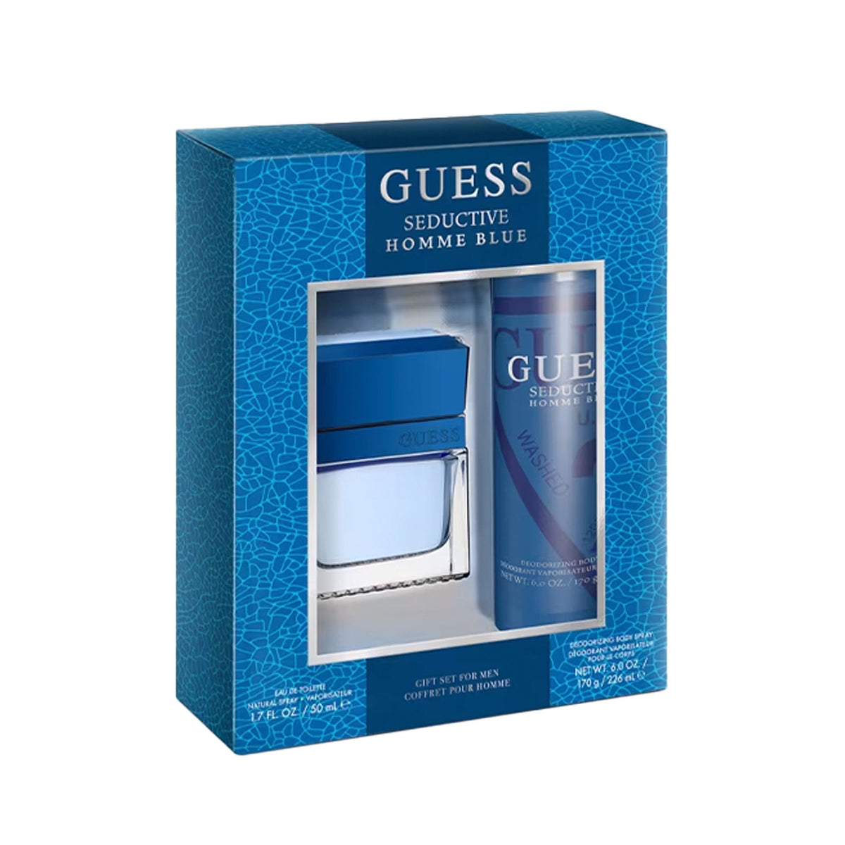 Guess Seductive Homme Blue Eau De Toilette 50ml & Body Spray 226ml Gift Set