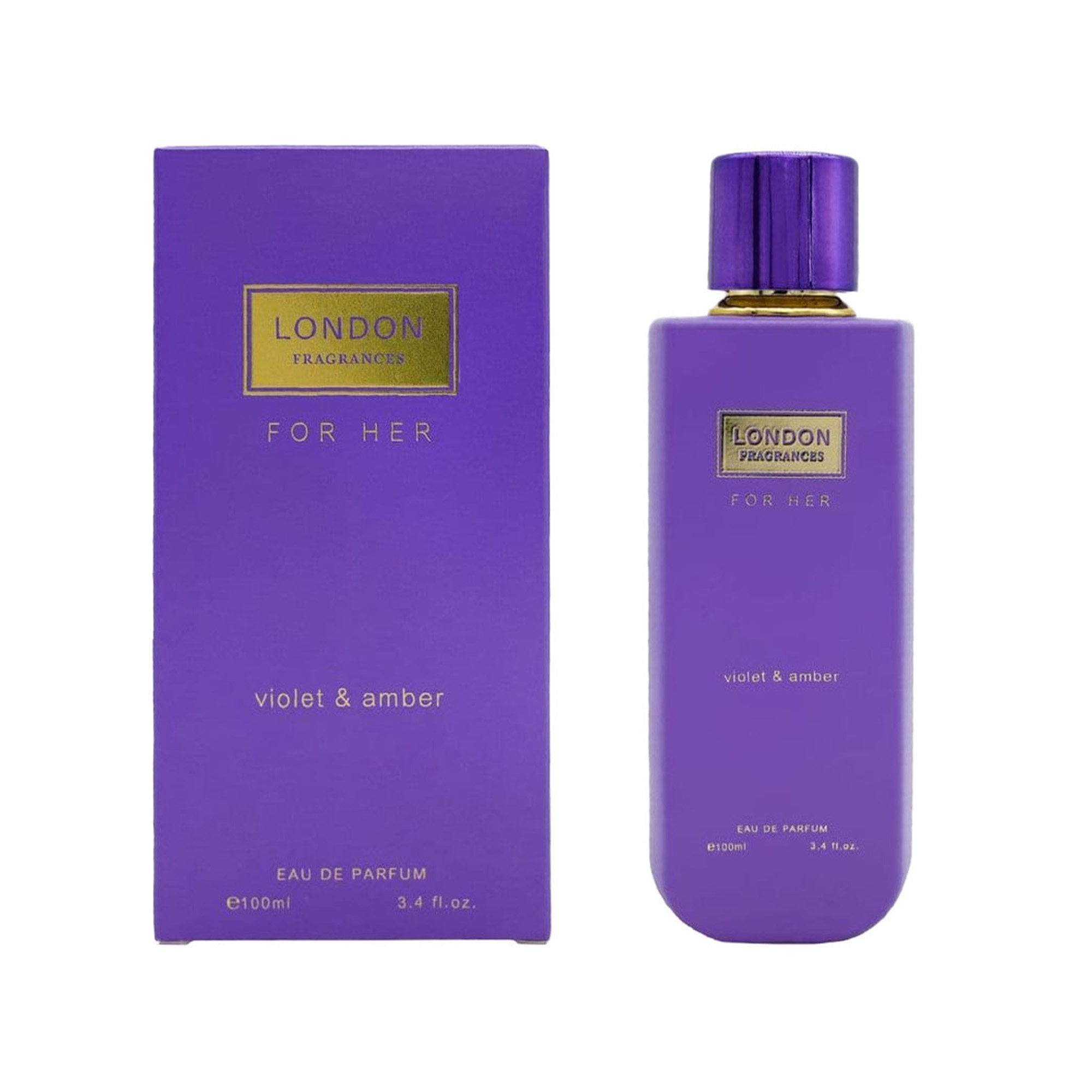 London Fragrances Violet & Amber Eau De Parfum 100ml Spray