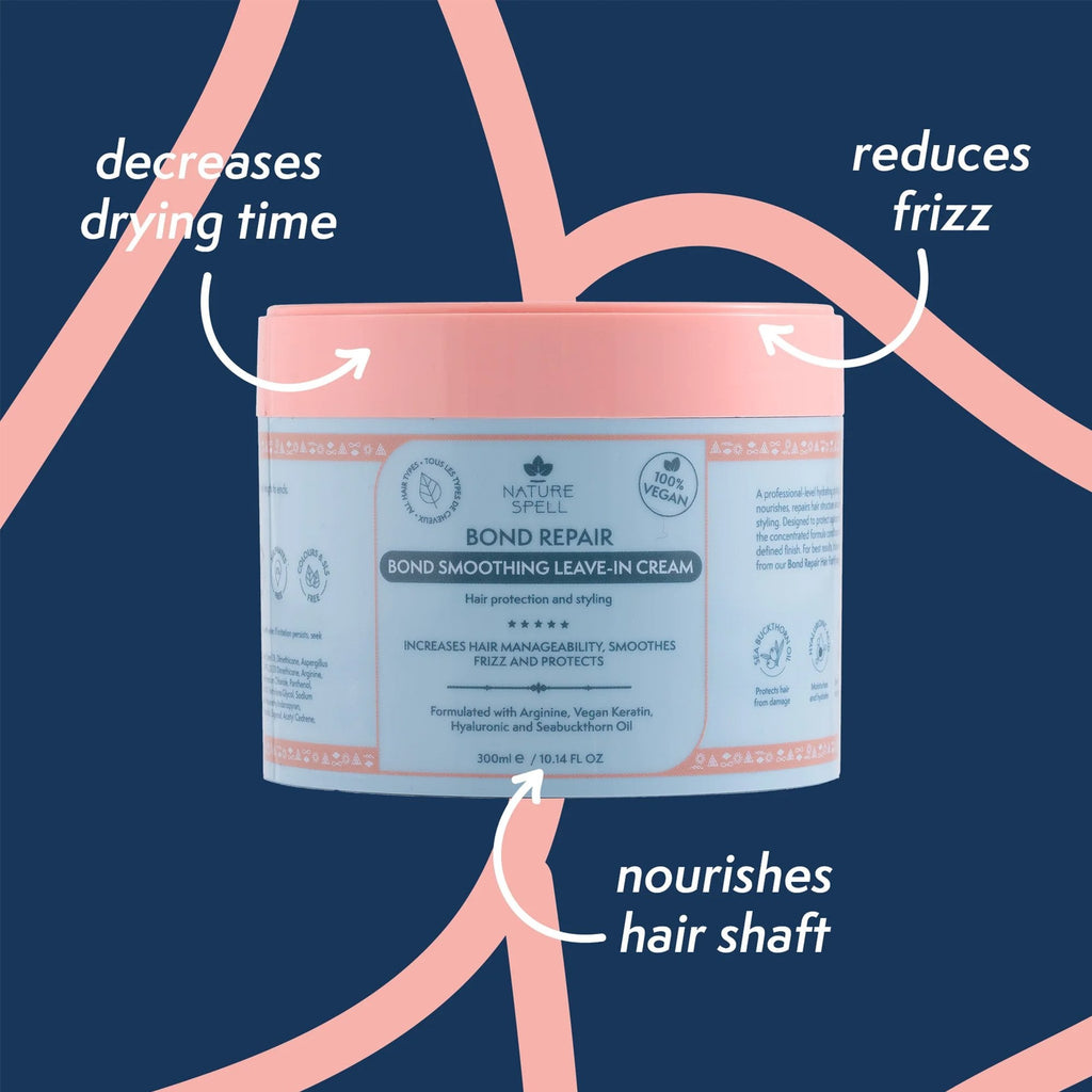 Nature Spell Bond Repair Smoothing Leave-in Cream 300ml Bottle