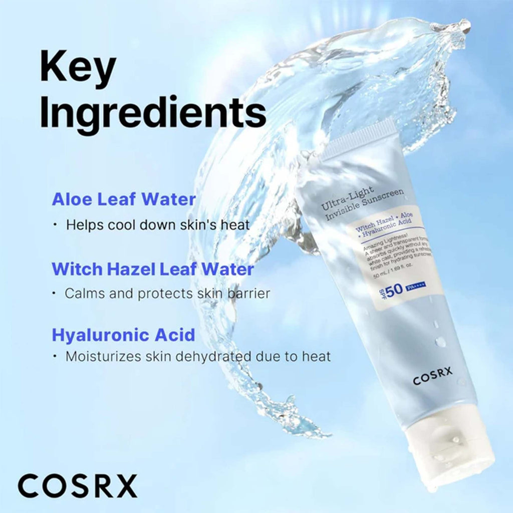 COSRX Ulta Light Invisible Suncream 50ml Tube
