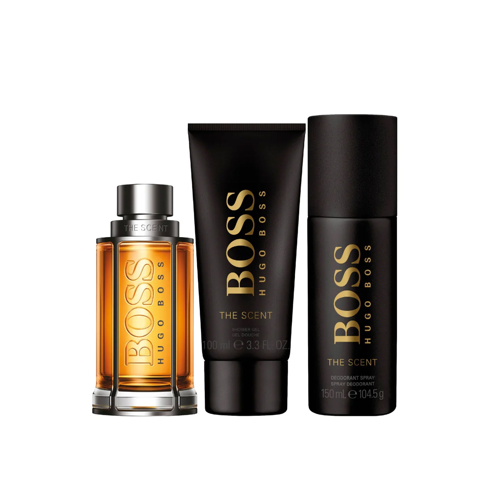 BOSS The Scent Eau De Toilette 100ml & Shower Gel 100ml & Deodorant 150ml Gift Set