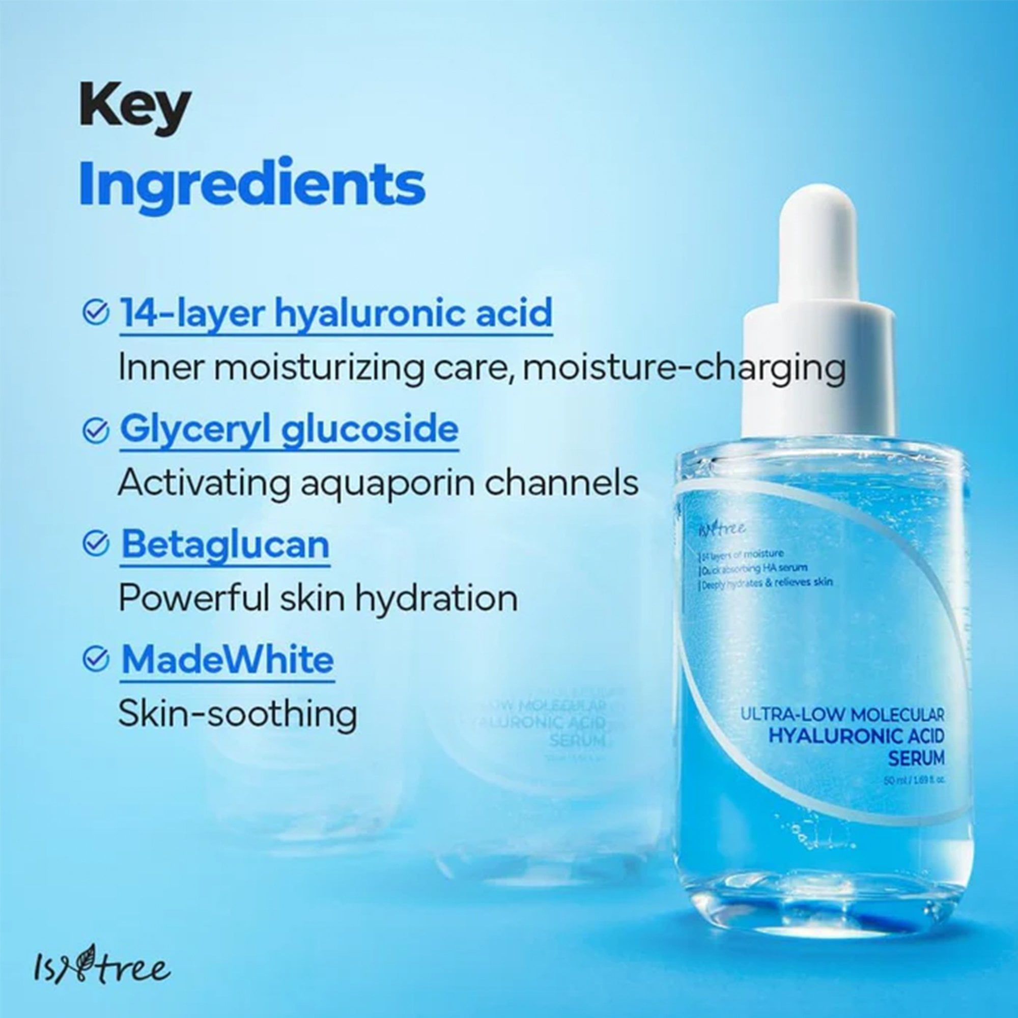 Isntree Ultra-Low Molecular Hyaluronic Acid Serum 50ml Pipette Bottle