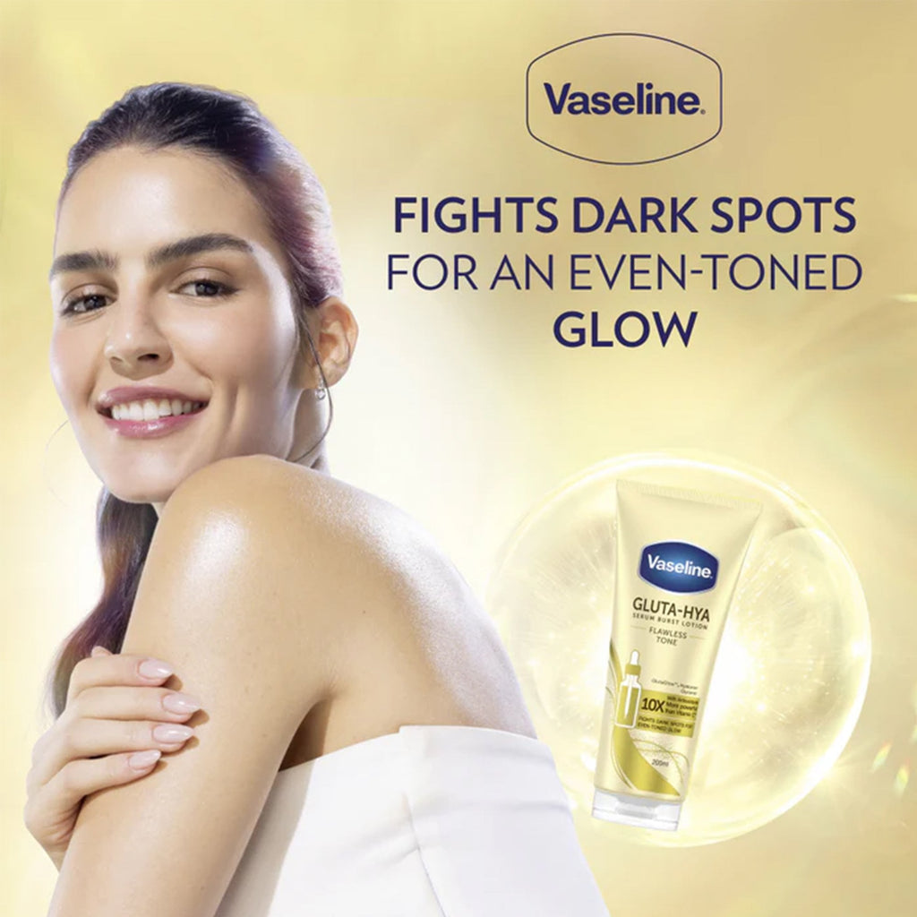 Vaseline Gluta-Hya Flawless Tone Serum Burst Lotion 200ml Tube