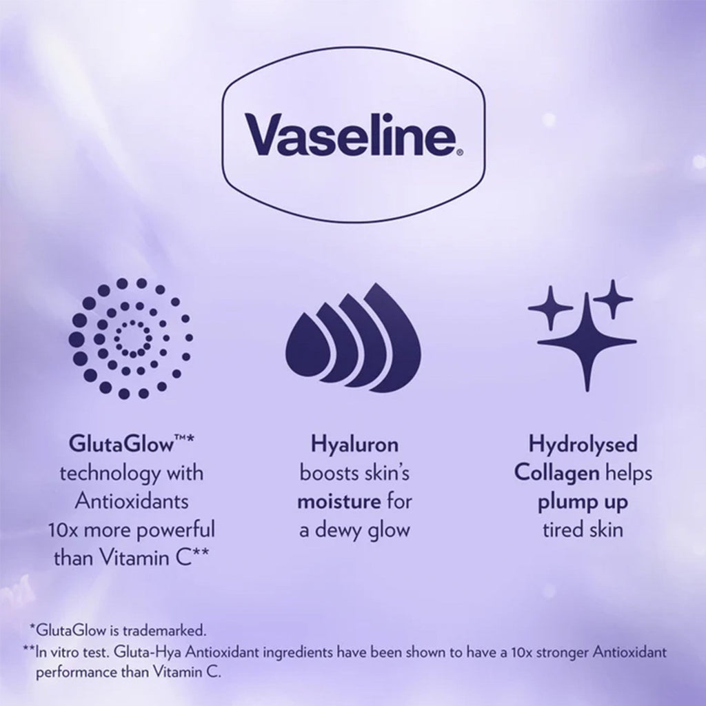 Vaseline Gluta-Hya Overnight Radiance Serum Burst Lotion 200ml Tube