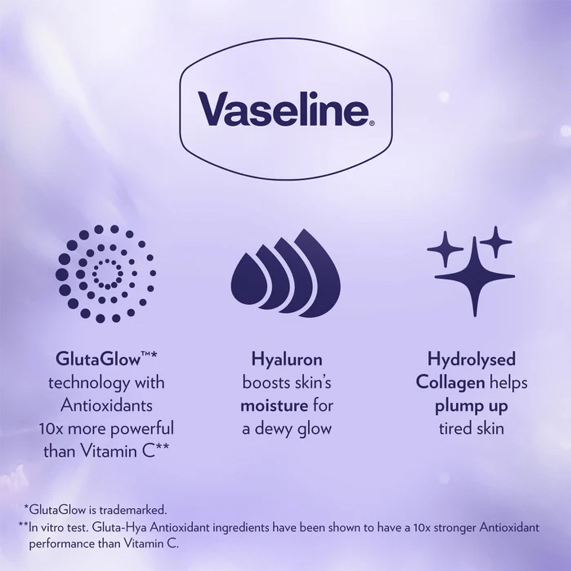Vaseline Gluta-Hya Overnight Radiance Serum Burst Lotion 200ml Tube