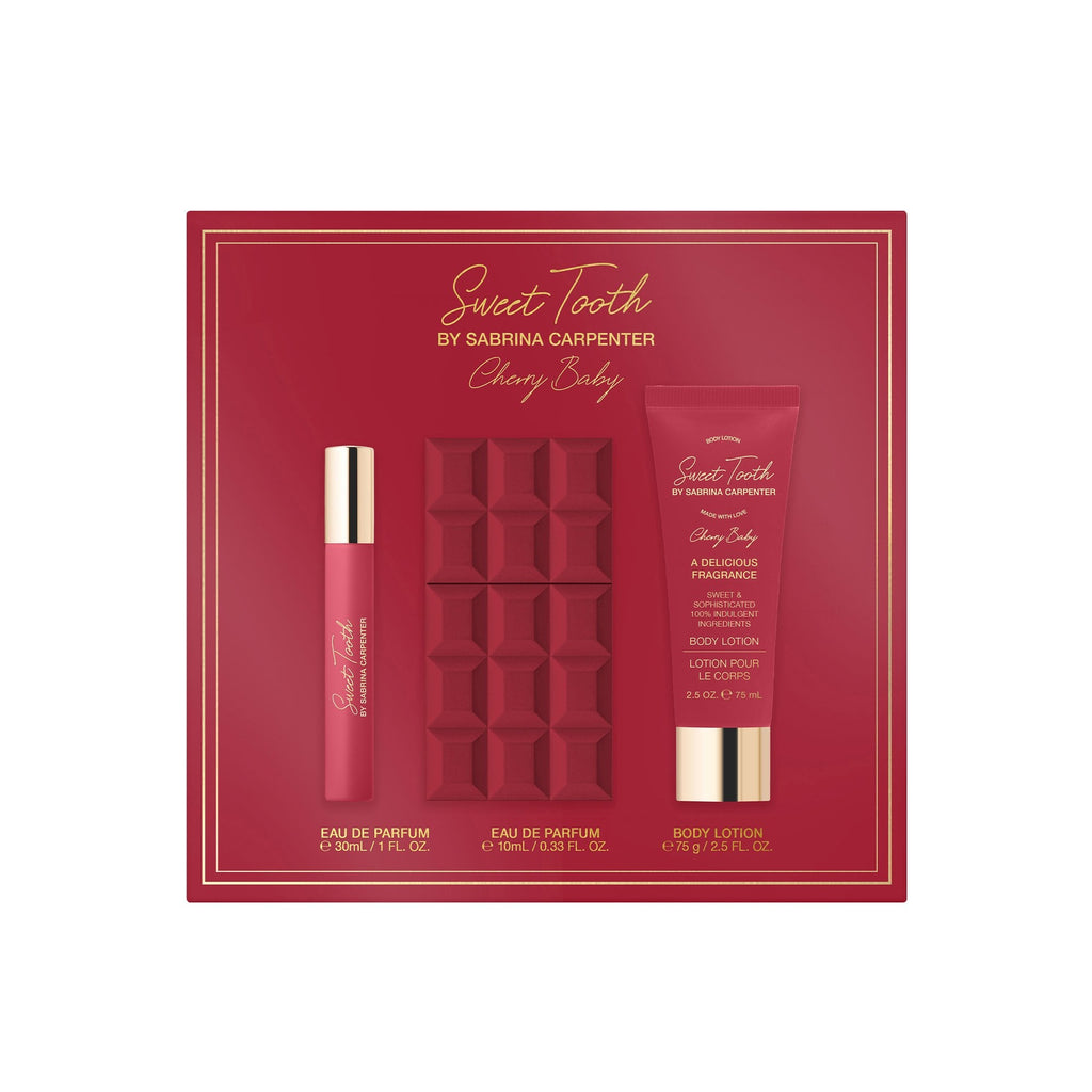 Sweet Tooth Cherry Baby Eau De Parfum 30ml & Travel Spray 10ml & Body Lotion 75ml Gift Set