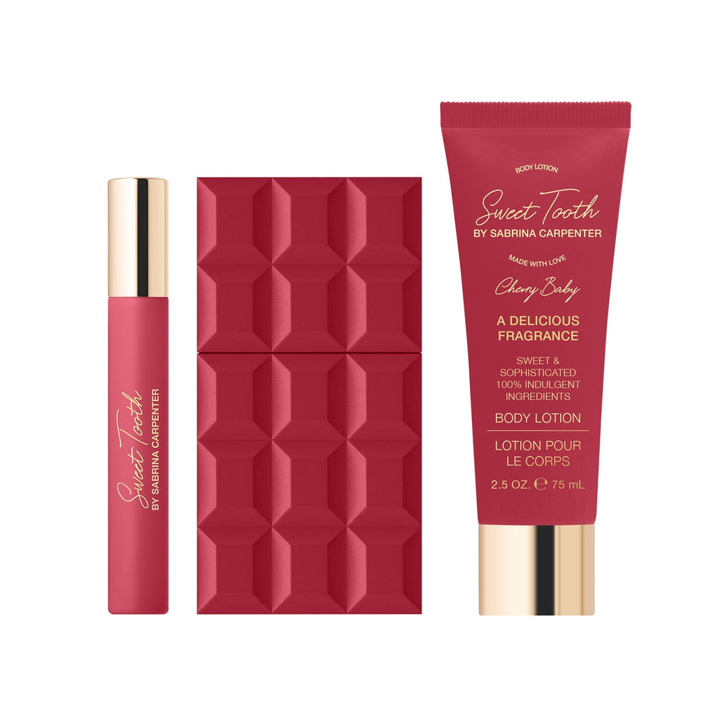 Sweet Tooth Cherry Baby Eau De Parfum 30ml & Travel Spray 10ml & Body Lotion 75ml Gift Set