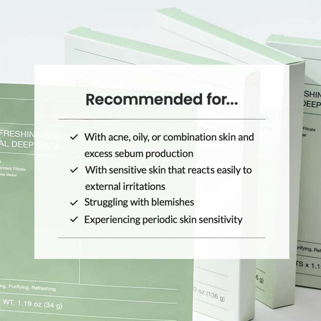 Biodance Refreshing Sea Kelp Sheet Face Mask 4pcs Sachets