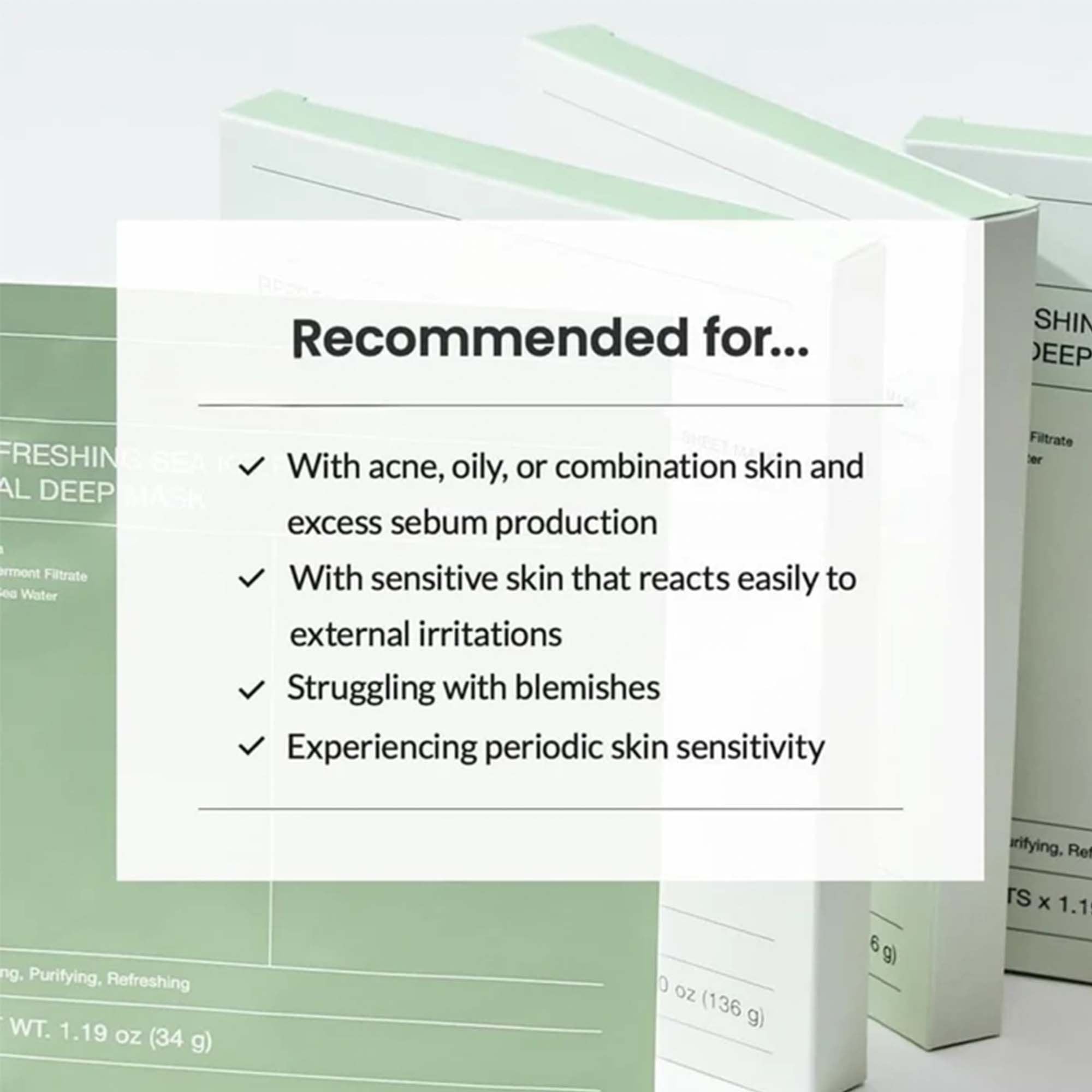Biodance Refreshing Sea Kelp Sheet Face Mask 4pcs Sachets