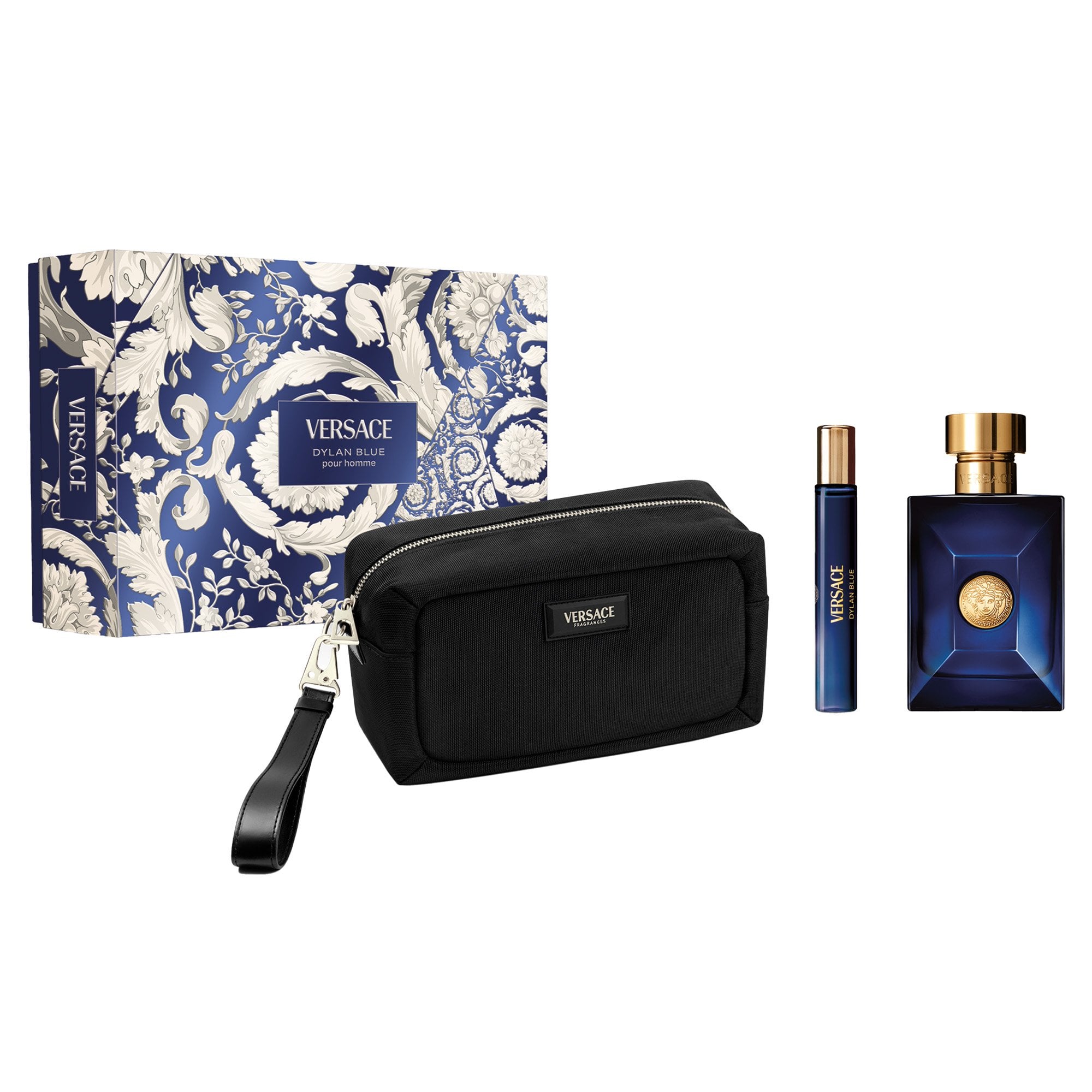 Versace Dylan Blue Eau De Toilette 100ml & Travel Spray 10ml & Bag Gift Set