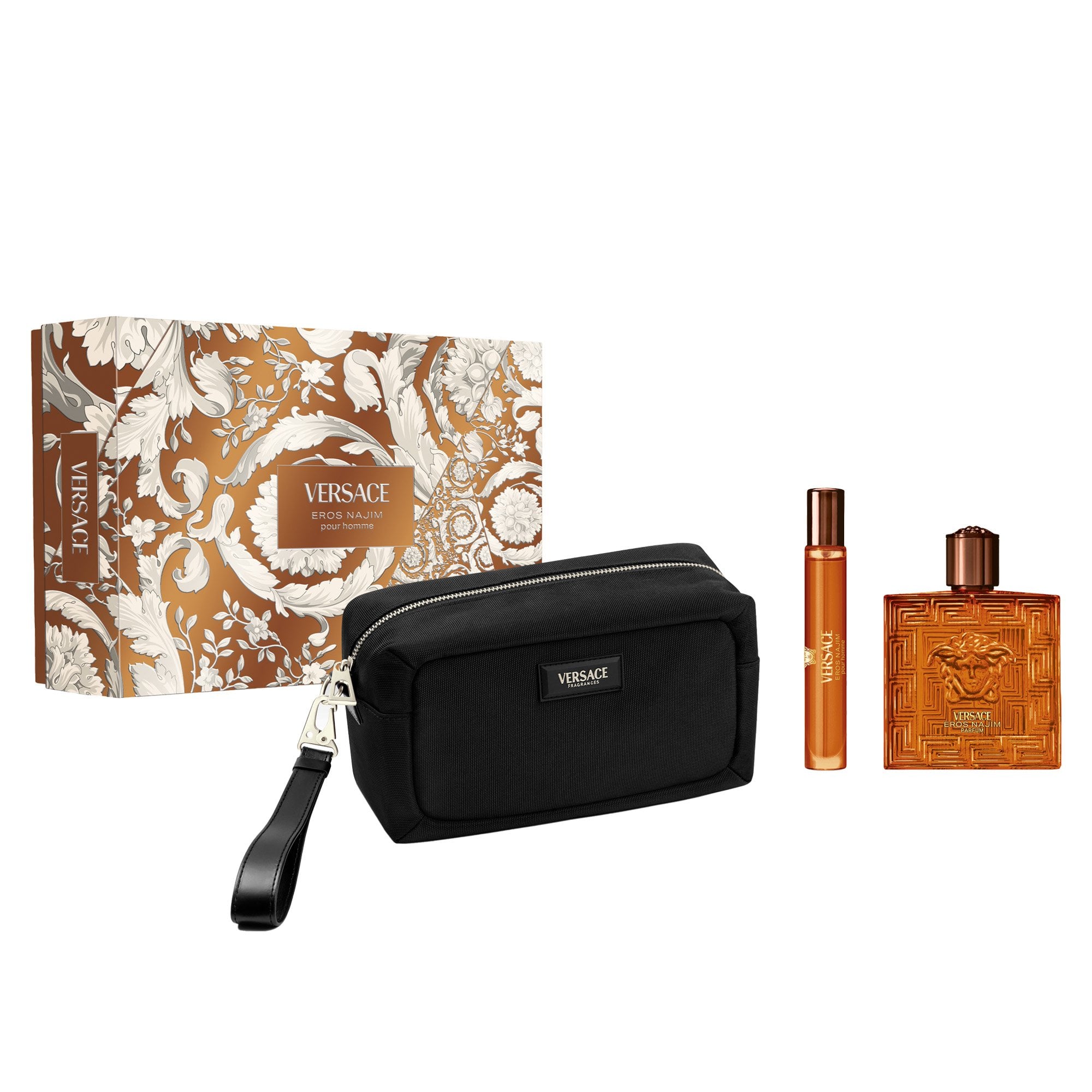 Versace Eros Najim Parfum 100ml & Travel Spray 10ml & Bag Gift Set