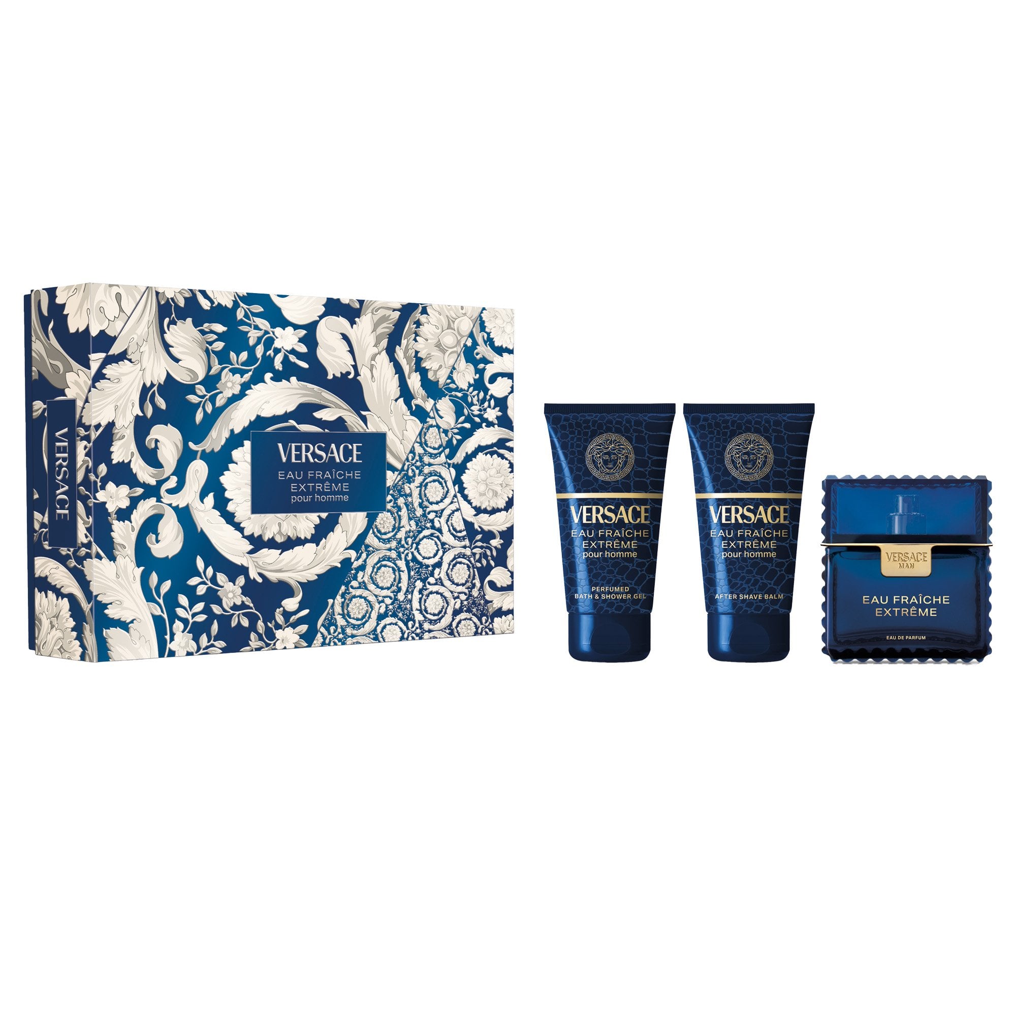 Versace Eau Fraiche Extreme Eau De Parfum 50ml & Shower Gel 50ml & After Shave Balm 50ml Gift Set
