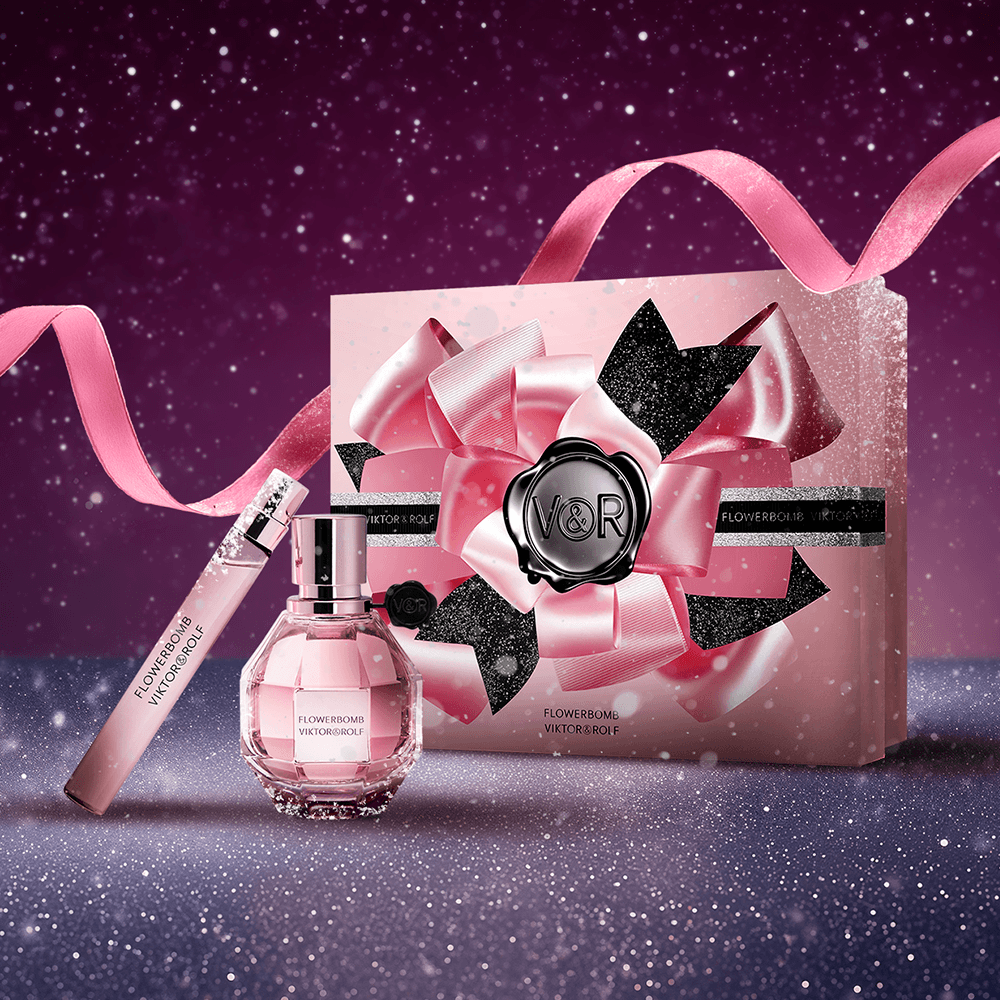 Viktor & Rolf Flowerbomb Eau De Parfum 50ml & Travel Spray 10ml Gift Set