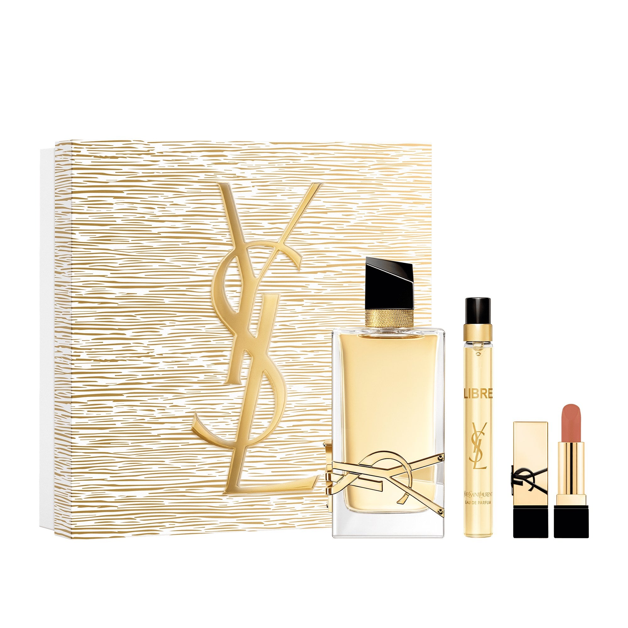YSL Libre Eau De Parfum 90ml & Travel Spray 10ml & Mini Lipstick Gift Set