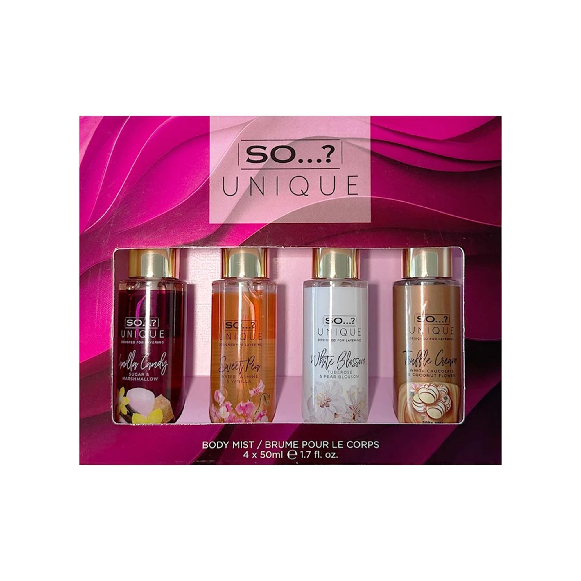 So...? Unique Body Mist 4x 50ml Gift Set