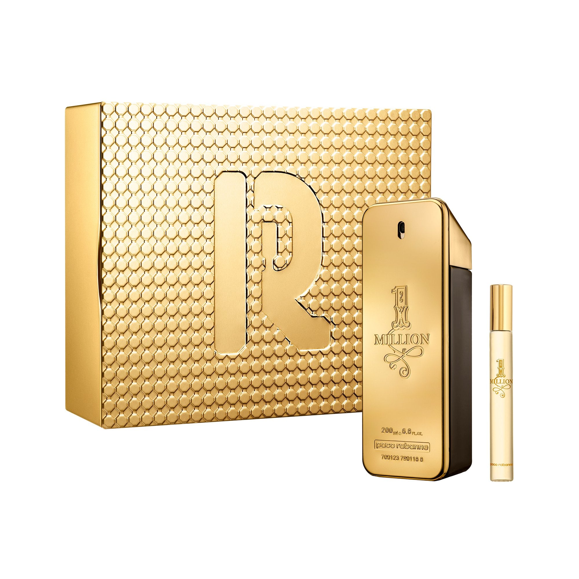 Rabanne 1 Million Eau De Toilette 200ml & Travel Spray 10ml Gift Set