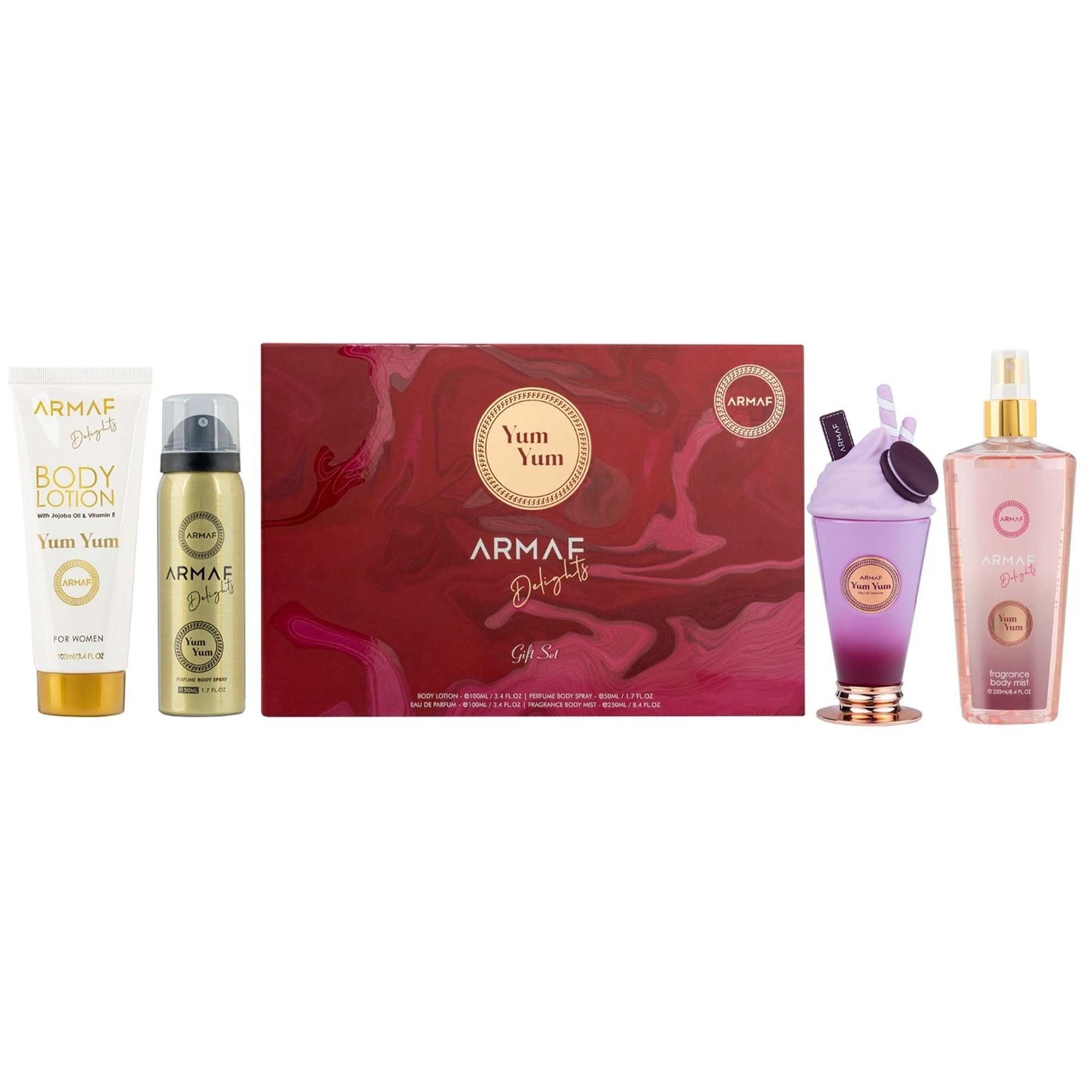 Armaf Yum Yum Eau De Parfum 100ml & Mist 250ml & Body Spray 50ml & Body Lotion 100ml Gift Set