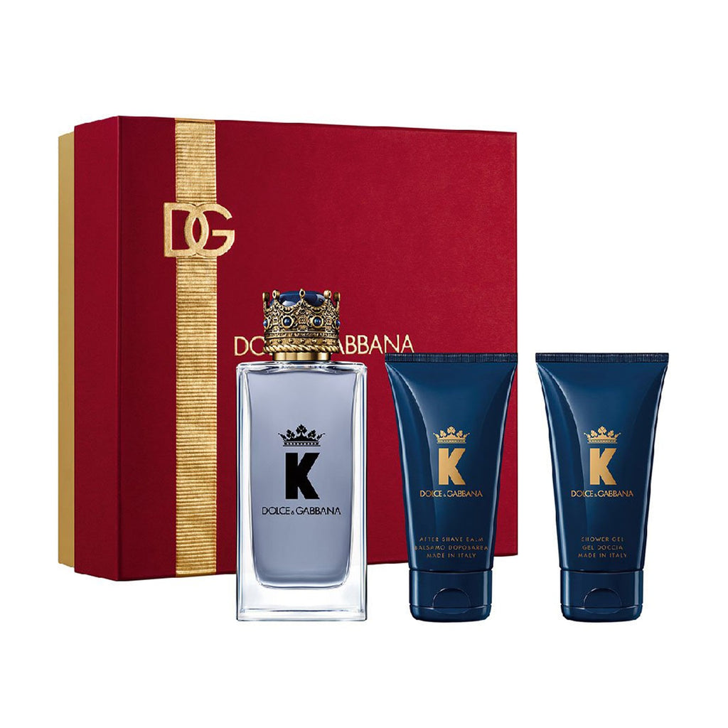 K By Dolce & Gabbana Eau De Toilette 100ml & After Shave Balm 50ml & Shower Gel 50ml Gift Set