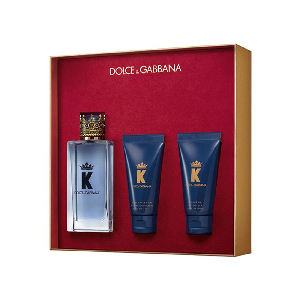 K By Dolce & Gabbana Eau De Toilette 100ml & After Shave Balm 50ml & Shower Gel 50ml Gift Set