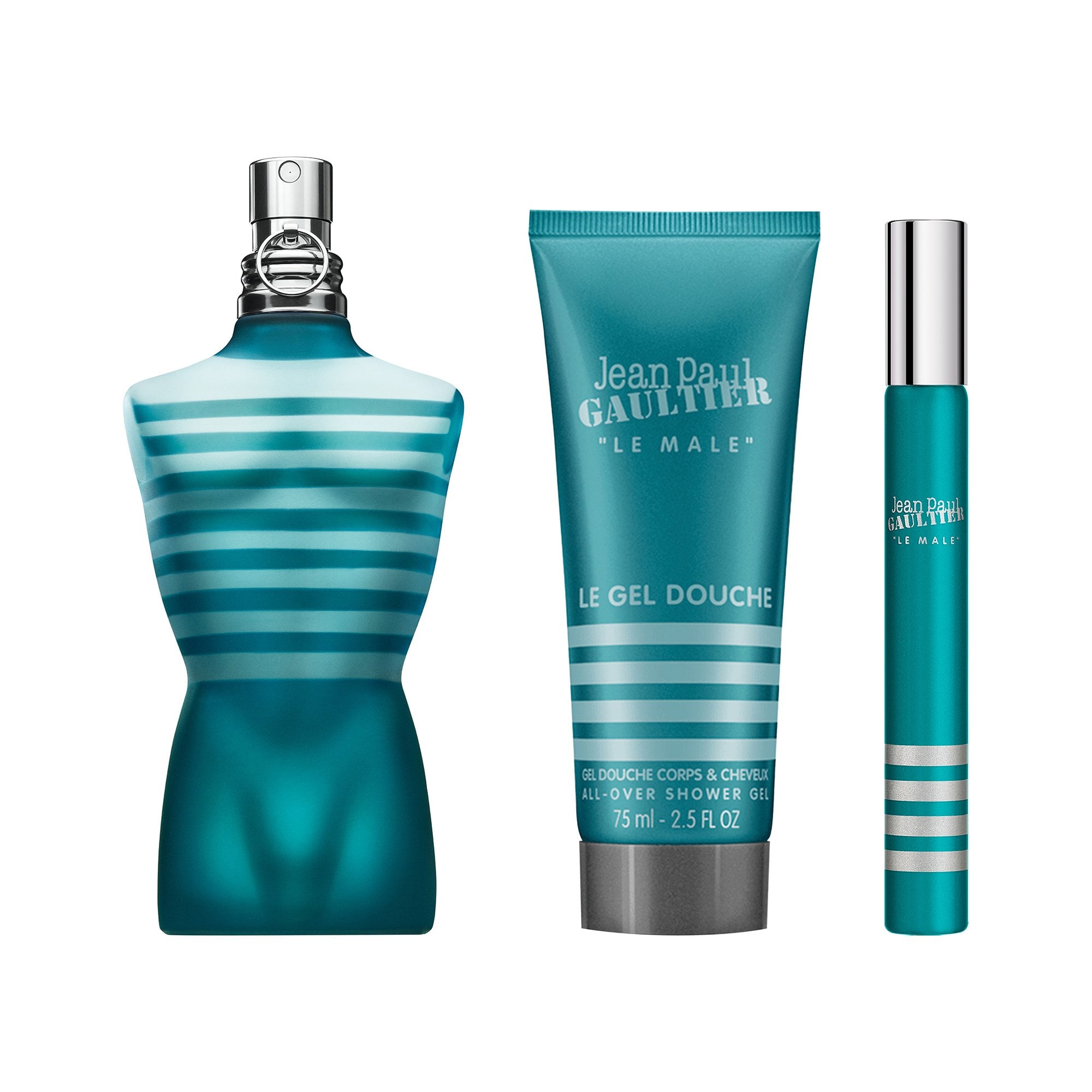 Jean Paul Gaultier ''Le Male'' Eau De Toilette 75ml & Travel Spray 10ml & Shower Gel 75ml Gift Set