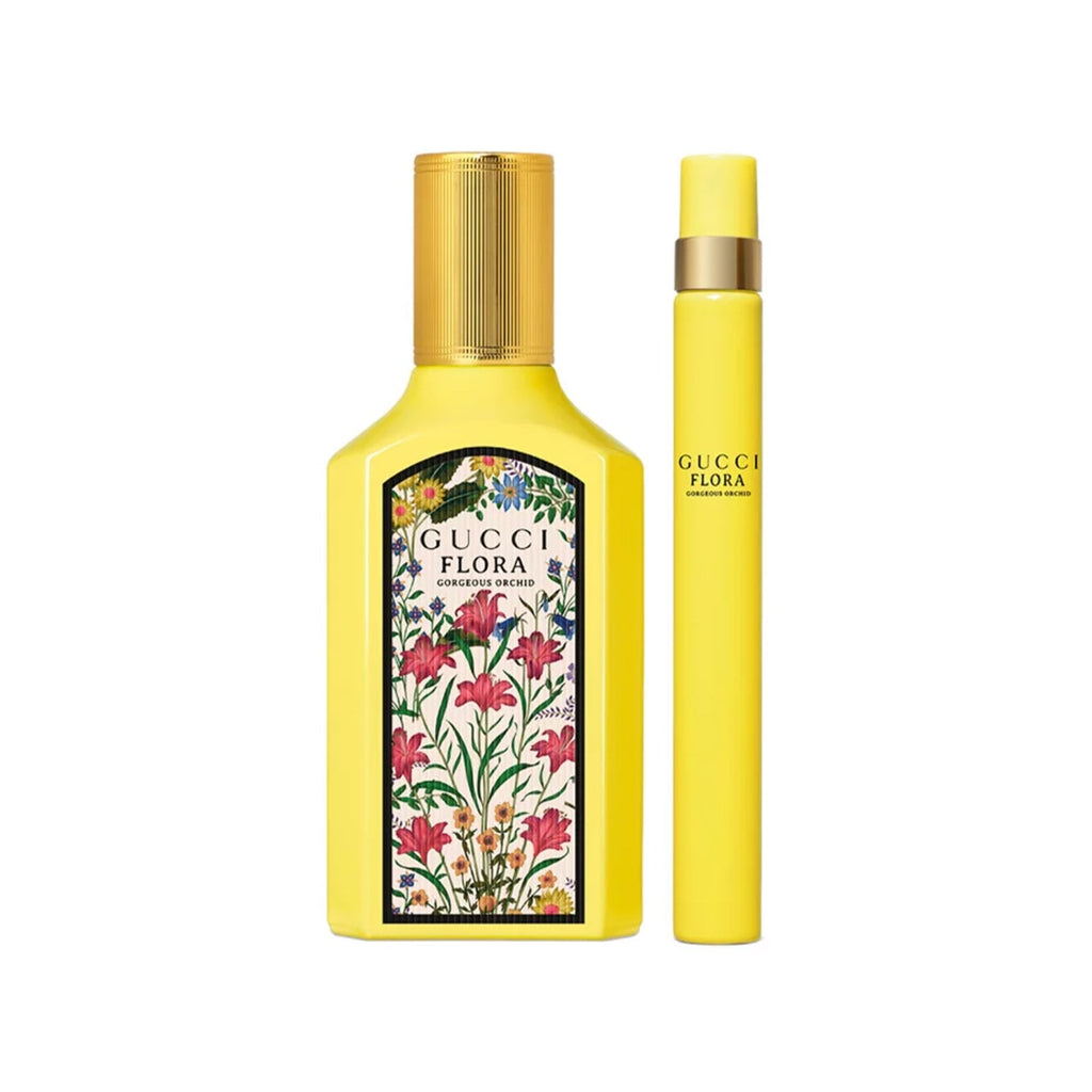 Gucci Flora Gorgeous Orchid Eau De Parfum 50ml & Travel Spray 10ml Gift Set