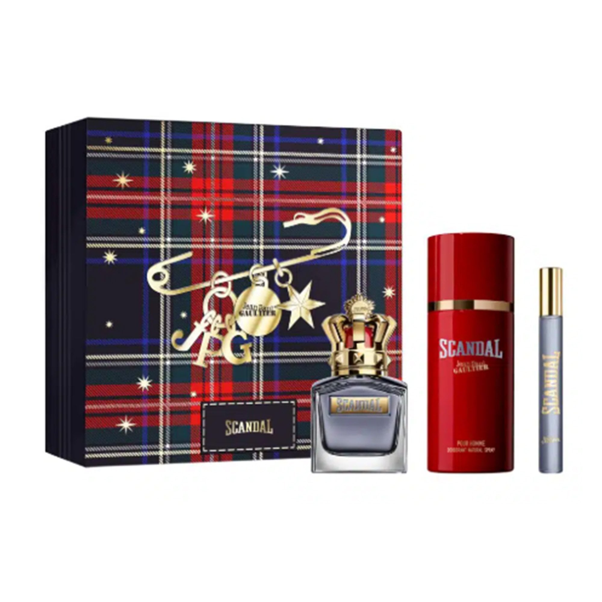 Jean Paul Gaultier Scandal Pour Homme EDT 50ml & Travel Spray 10ml & Deodorant 150ml Gift Set