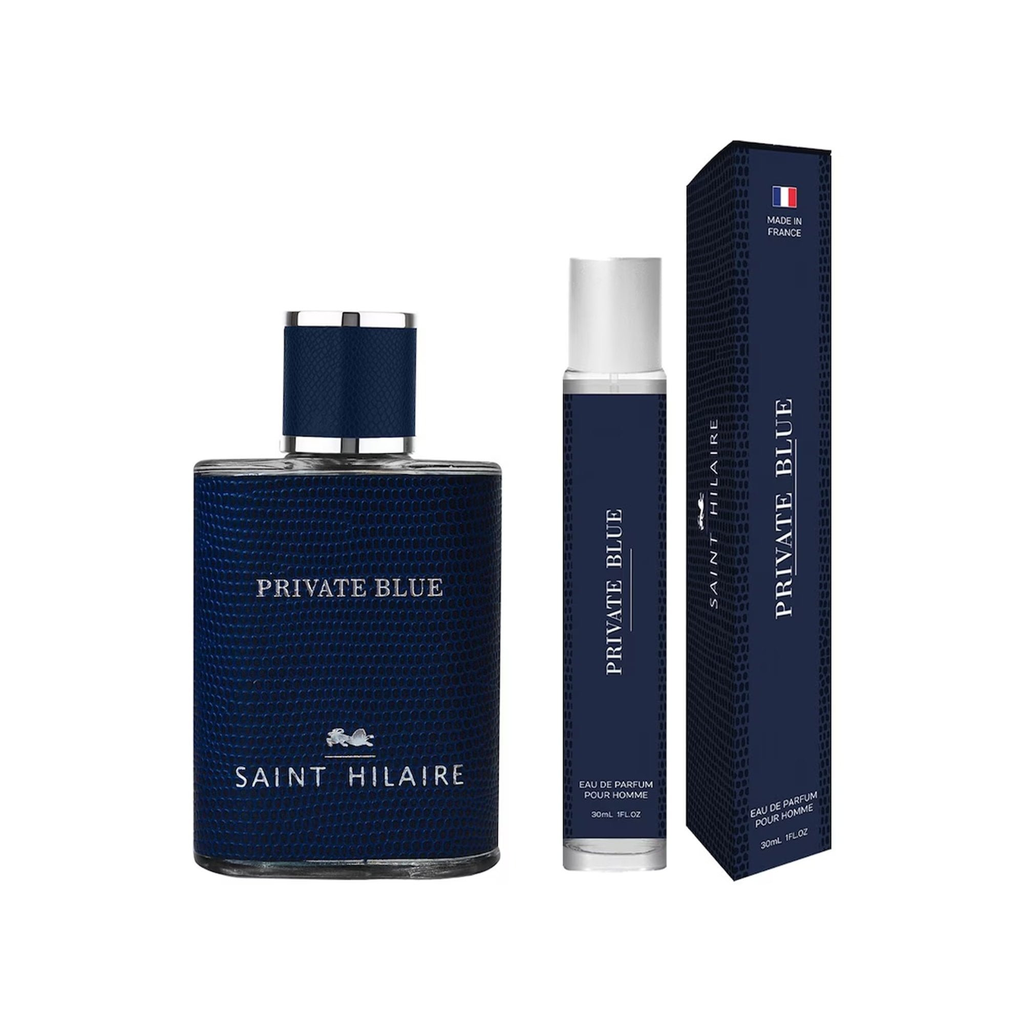 Saint Hilaire Private Blue Eau De Parfum 100ml & Eau De Parfum 30ml & Travel Case Gift Set