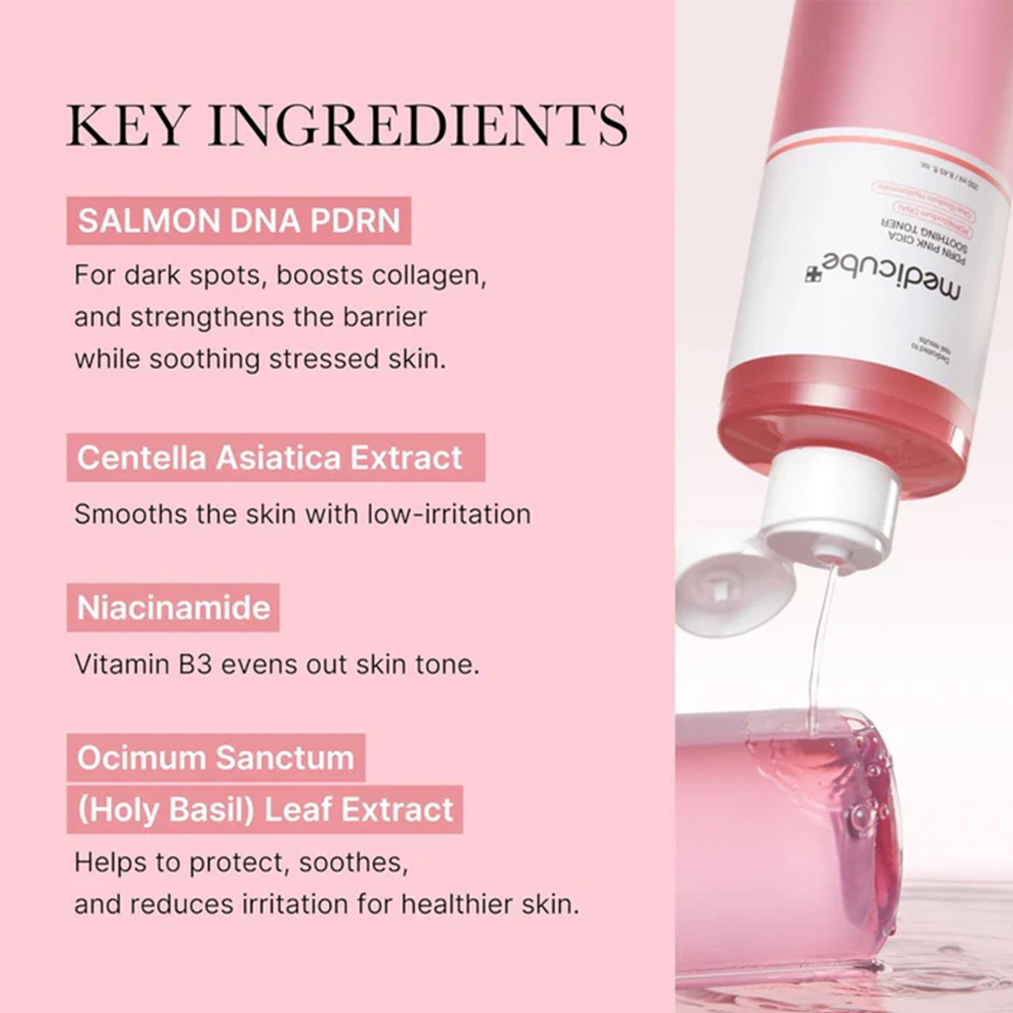 Medicube PDRN Pink Collagen Toner 250ml Bottle