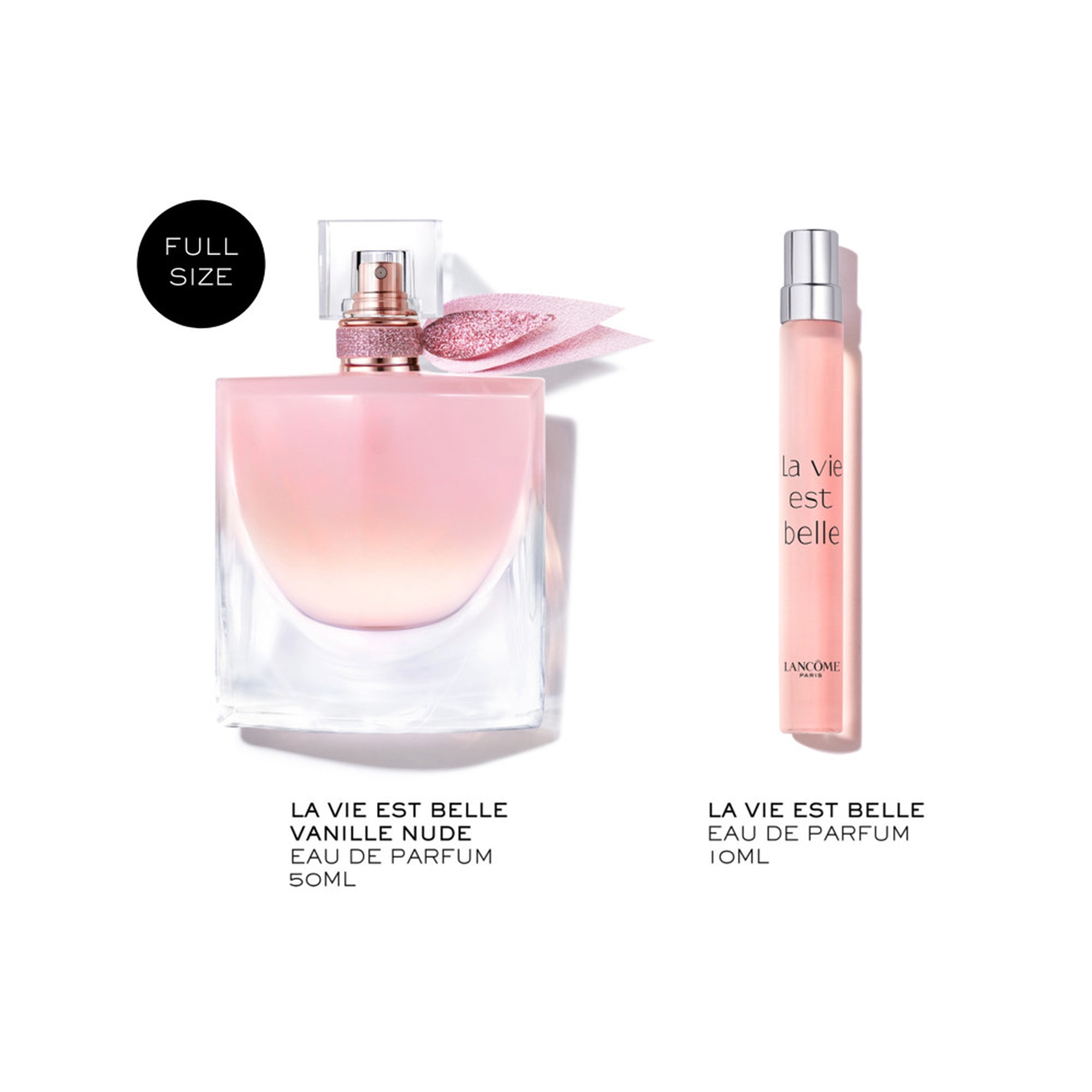 Lancome La Vie Est Belle Vanilla Nude Eau De Parfum 50ml & Travel Spray 10ml Gift Set