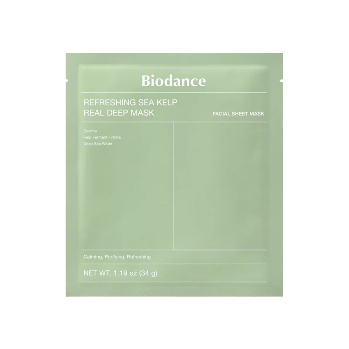 Biodance Refreshing Sea Kelp Sheet Face Mask 1pc Sachets/Units