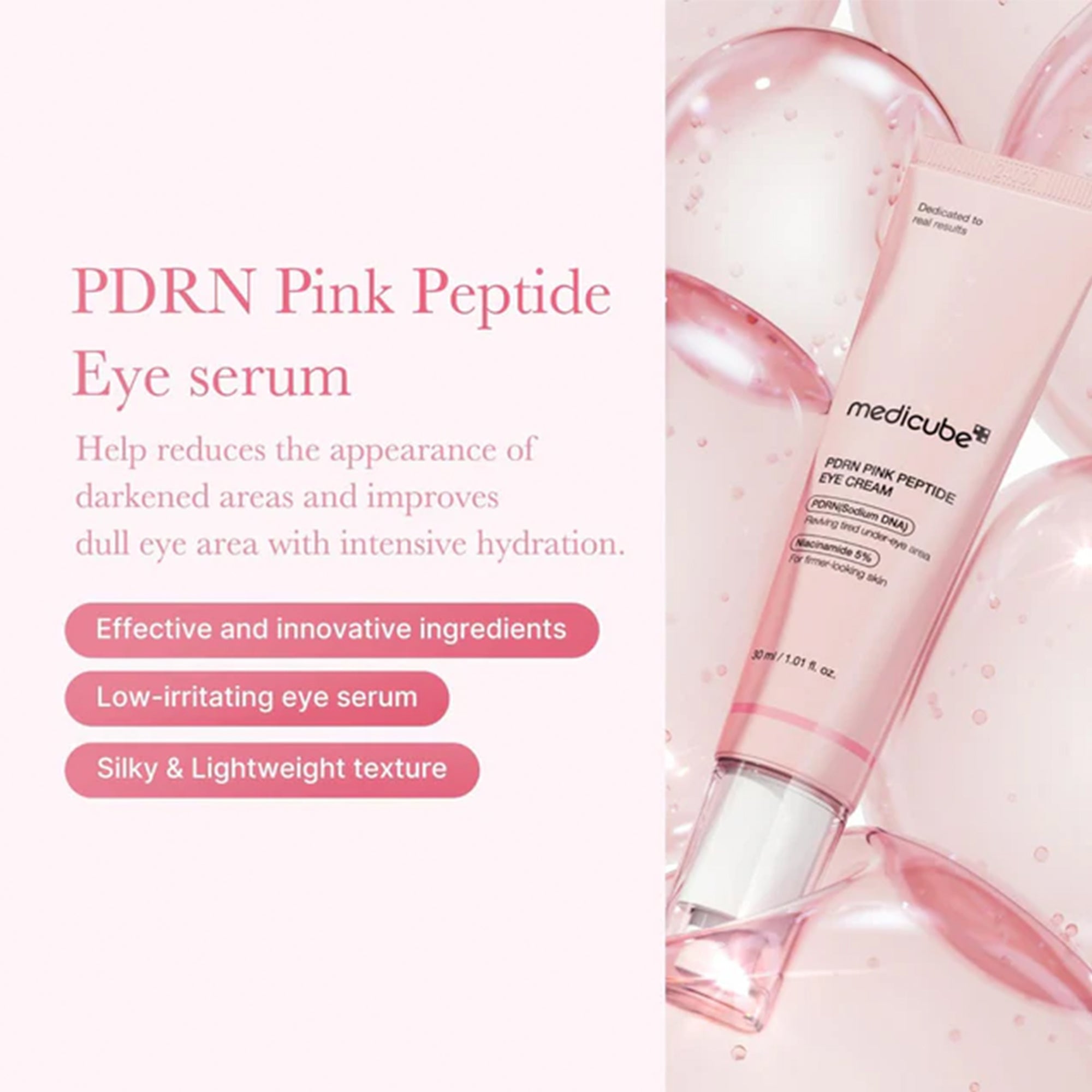 Medicube PDRN Pink Peptide Eye Cream 30ml Pump