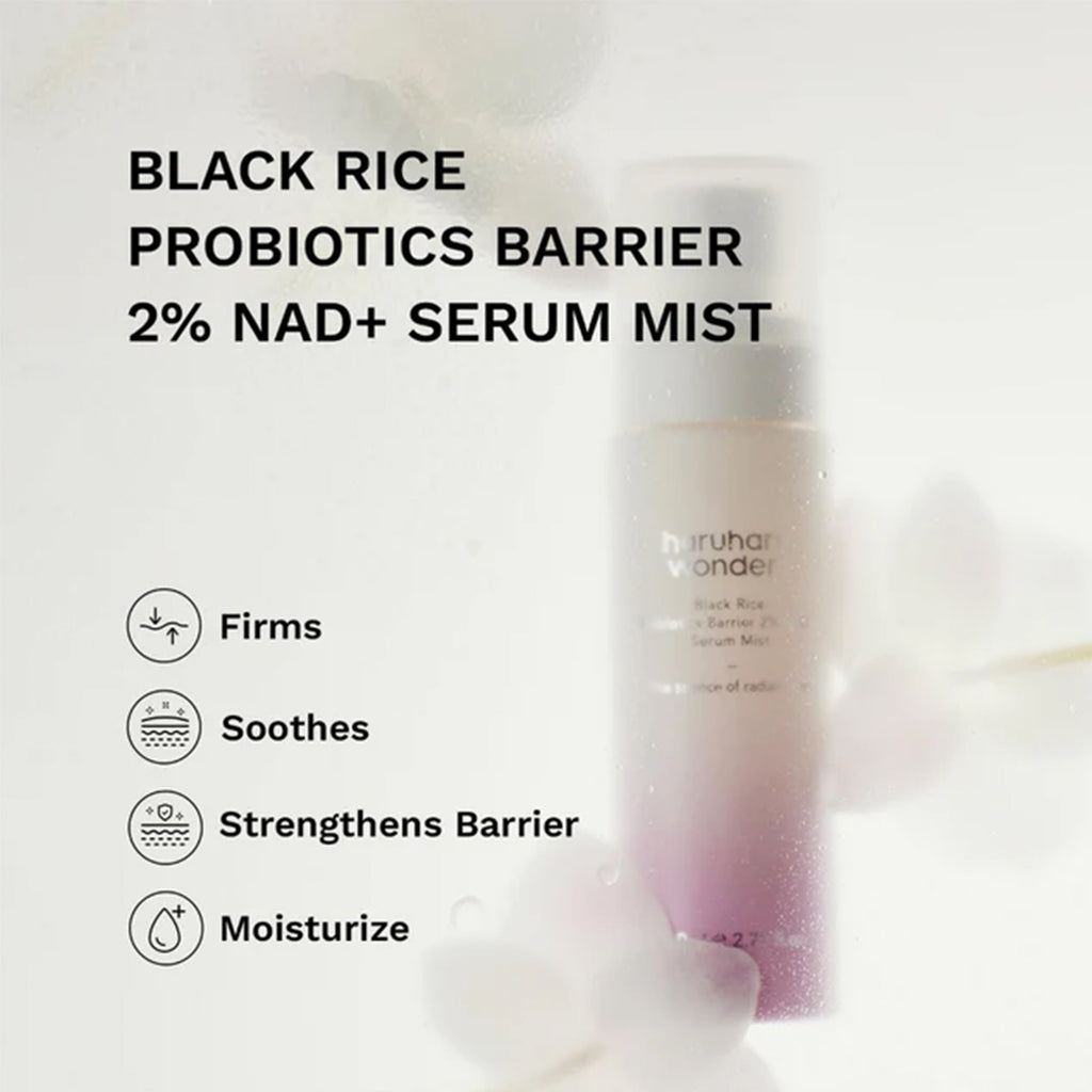 HaruHaru Wonder Black Rice Probiotic Barrier 2% NAD + Serum Mist 80ml Spray