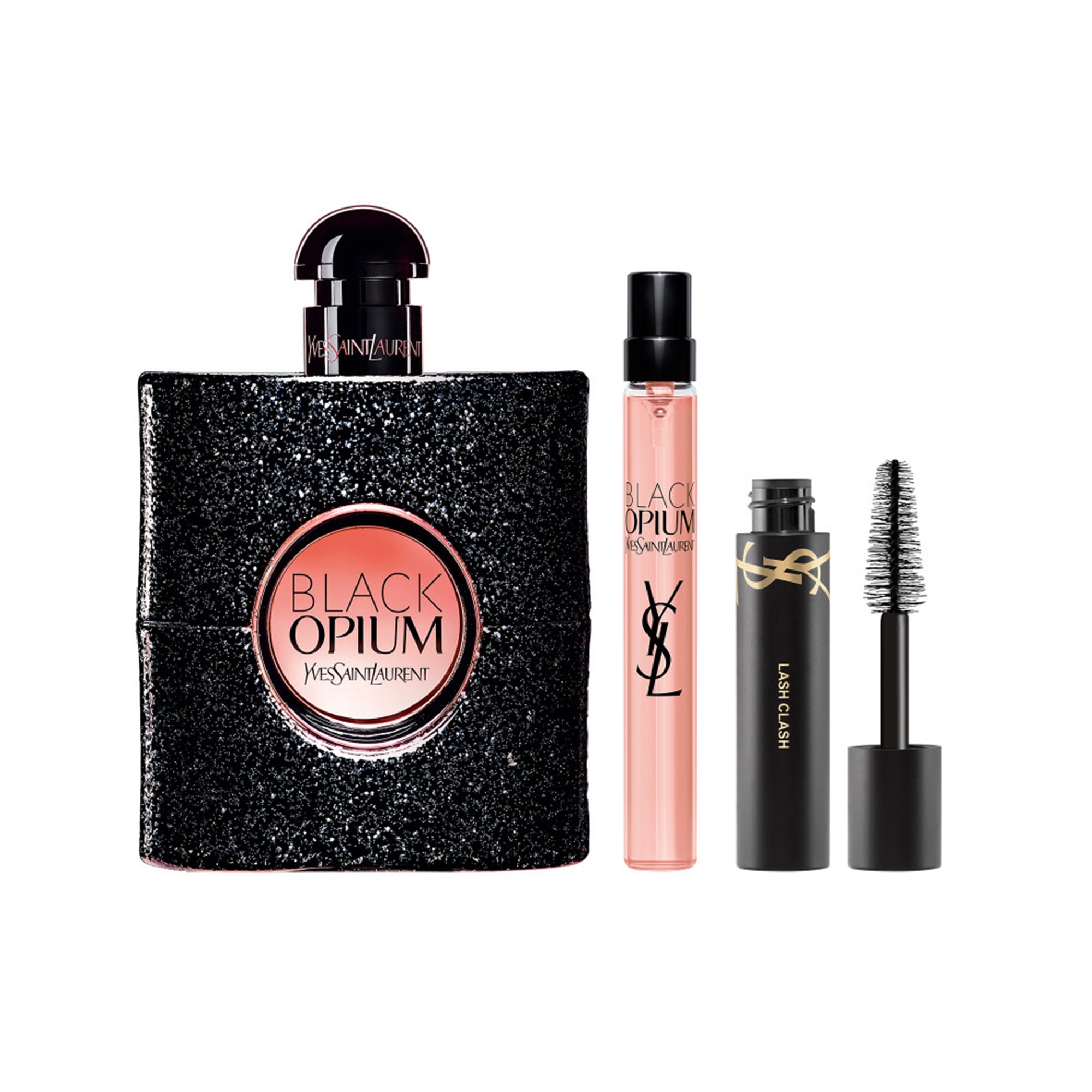 YSL Black Opium Eau De Parfum 50ml & Travel Spray 10ml & Mascara Gift Set