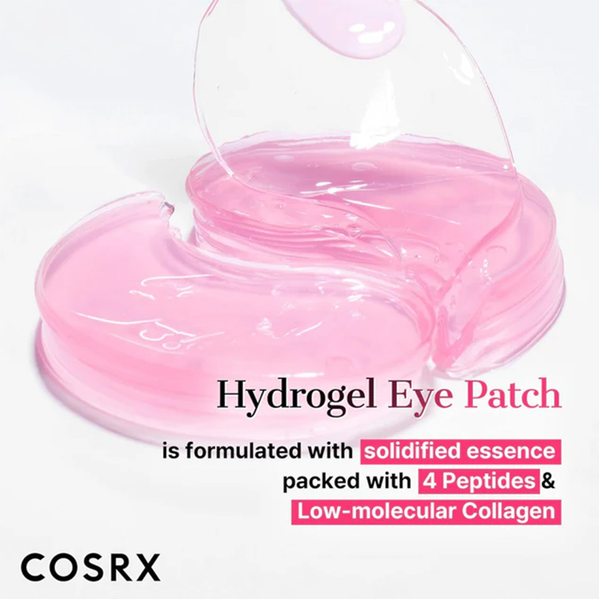 CosRx The Pink Peptide Collagen Hydrogel Eye Patches 60pcs Jar