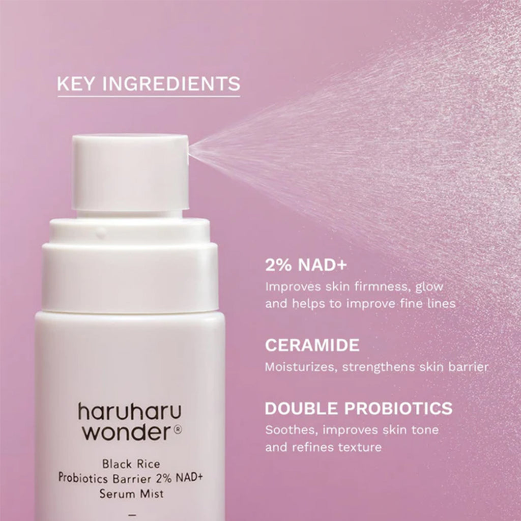 HaruHaru Wonder Black Rice Probiotic Barrier 2% NAD + Serum Mist 80ml Spray