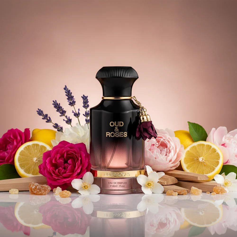 Ahmed Al Maghribi Oud & Roses Extrait De Parfum 60ml Spray