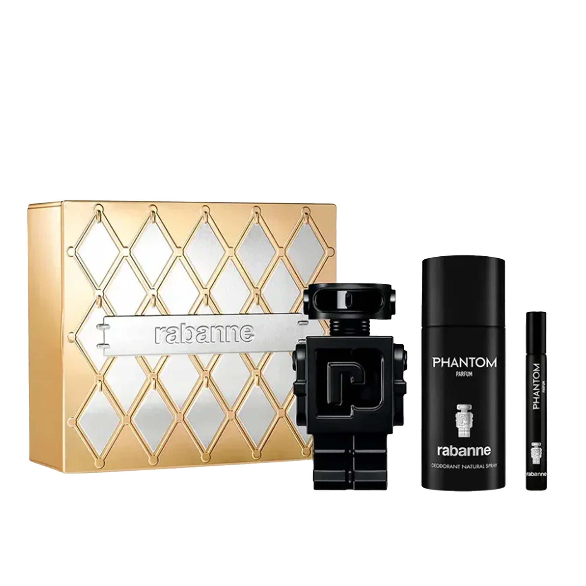 Rabanne Phantom Parfum 100ml & Travel Spray 10ml & Deodorant Spray 150ml Gift Set