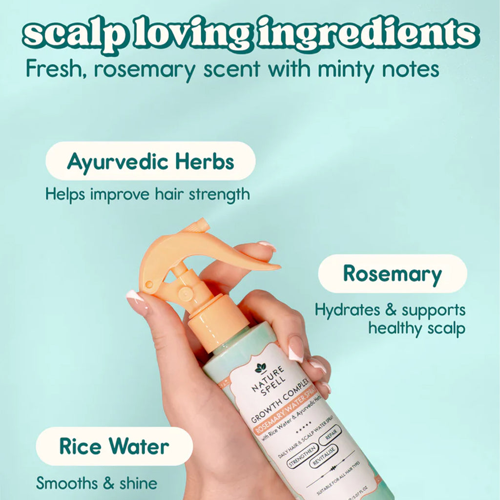 Nature Spell Growth Complex Rosemary Water Scalp Spray 150ml Spray