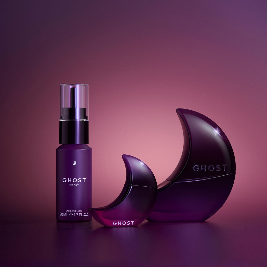 Ghost Deep Night Eau De Toilette 50ml & Deep Night 50ml Refill &Deep Night Elixir Mini 10ml Gift Set