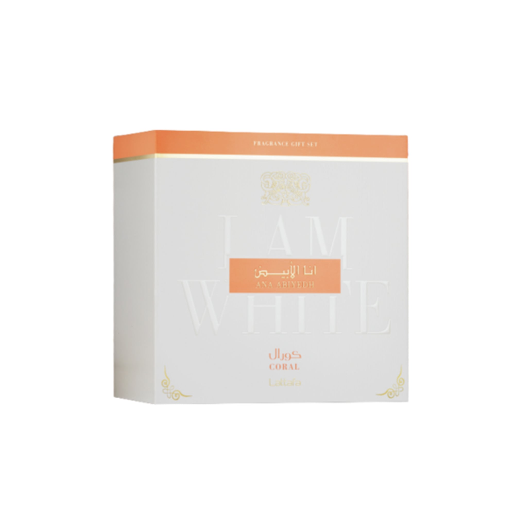 Lattafa Ana Abiyedh Coral Eau De Parfum 60ml & Travel Spray 12ml & Hair Mist 50ml Gift Set